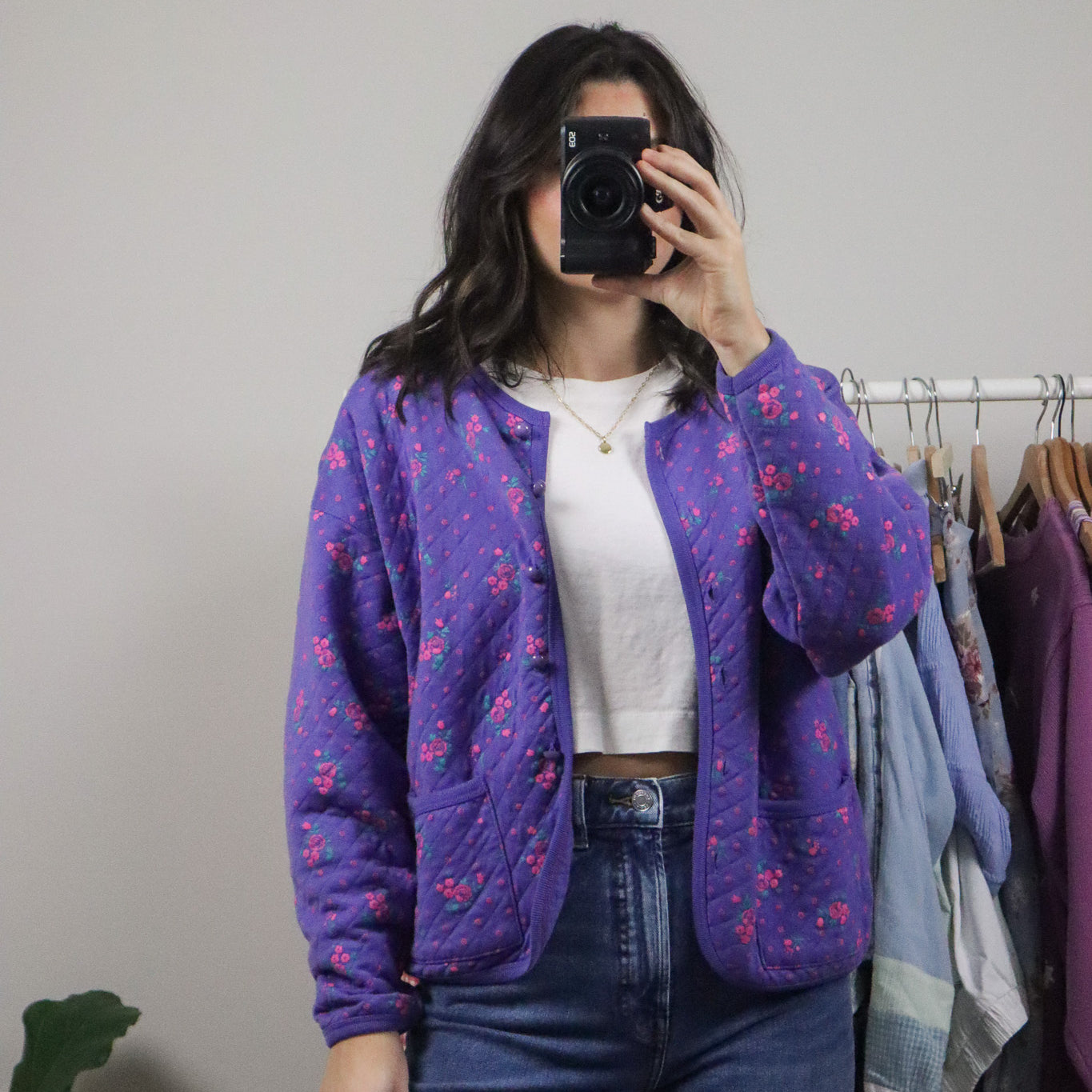 Vintage x Quilted Floral Jacket (S/M)