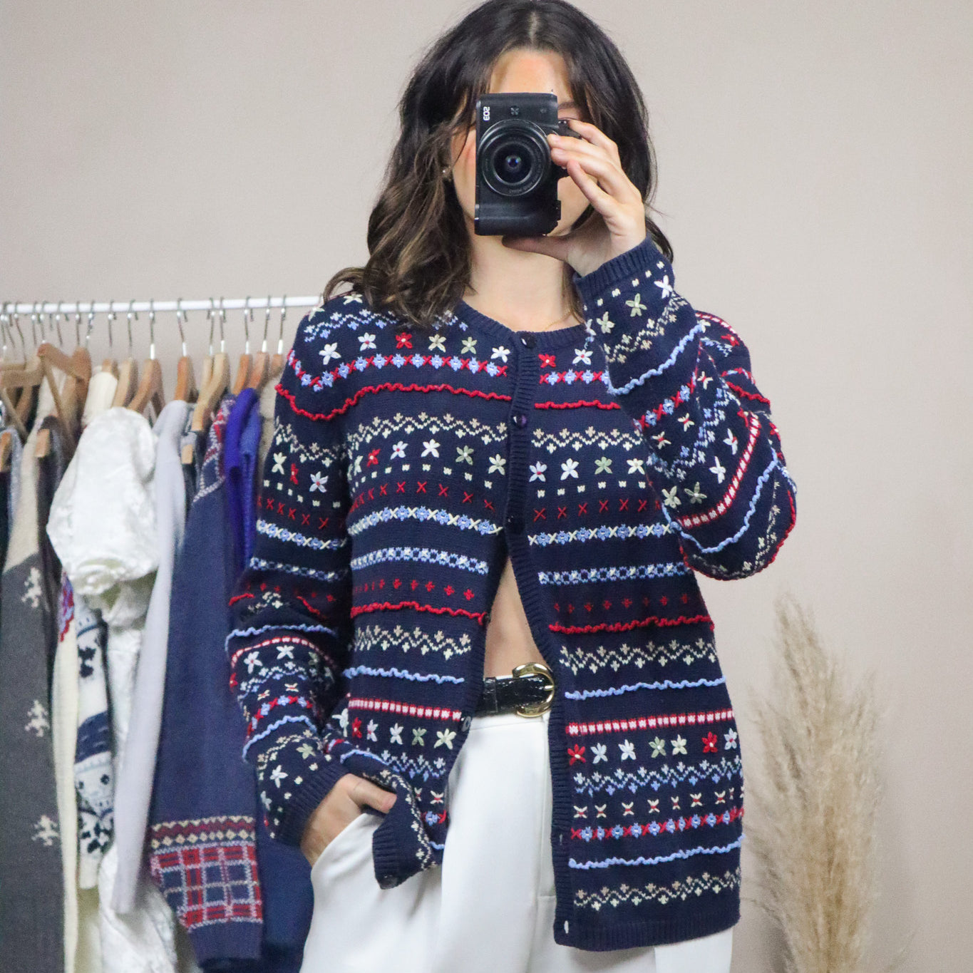 Vintage x Hand Embroidered Cardigan (M/L)