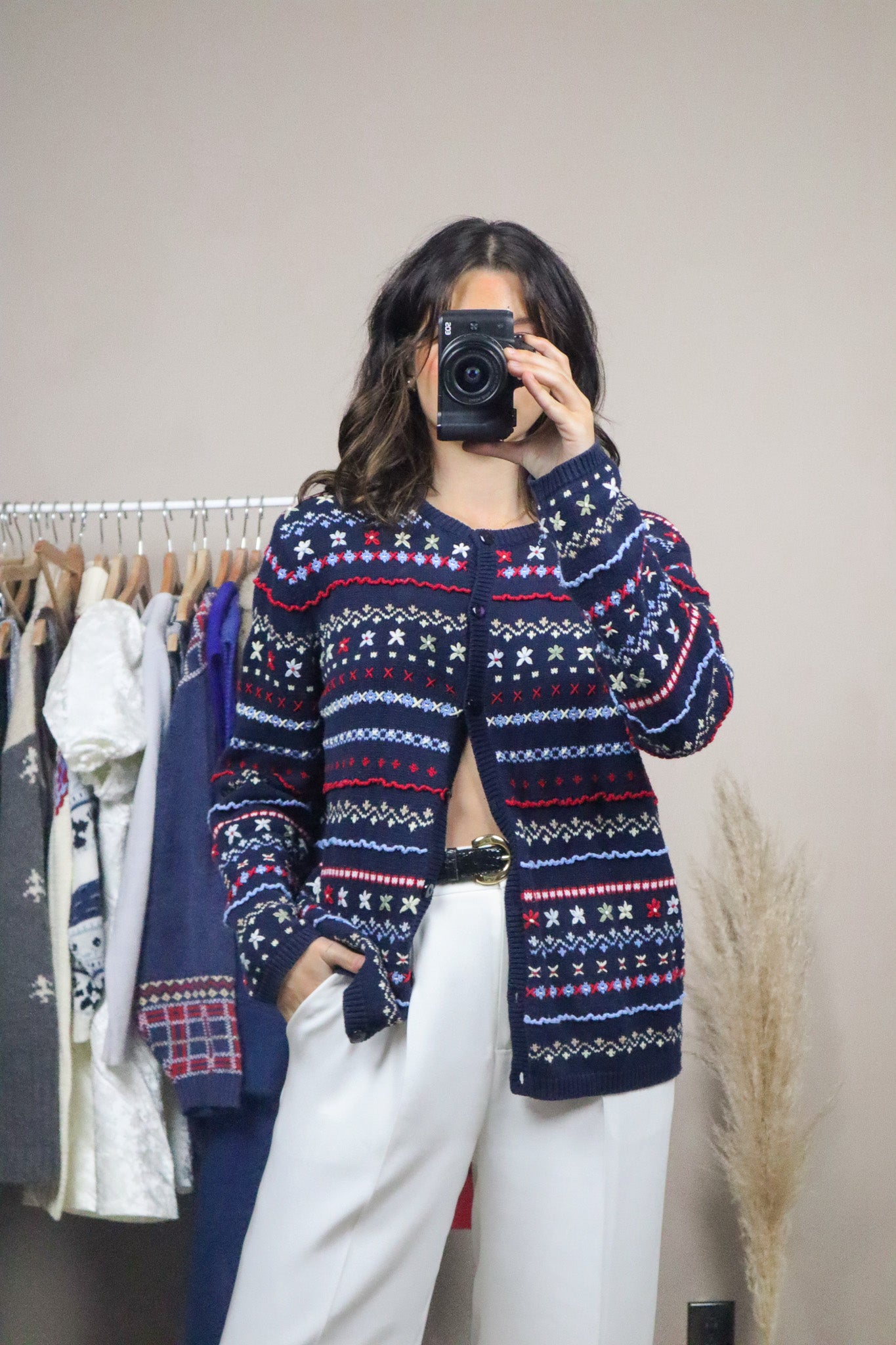 Vintage x Hand Embroidered Cardigan (M/L)