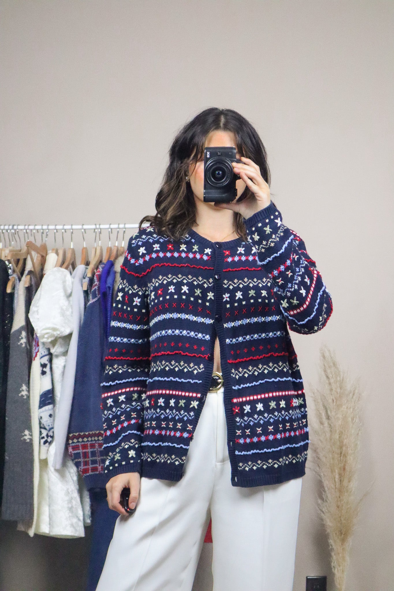 Vintage x Hand Embroidered Cardigan (M/L)