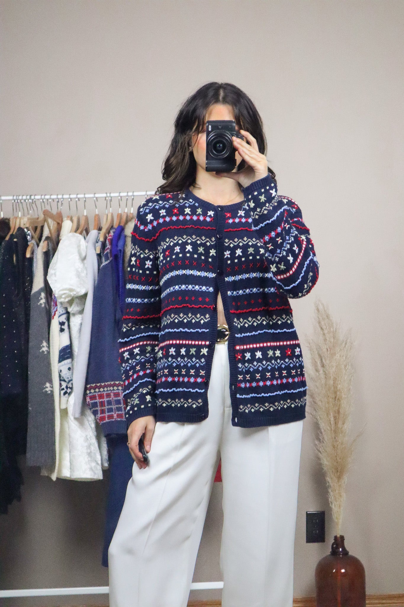 Vintage x Hand Embroidered Cardigan (M/L)