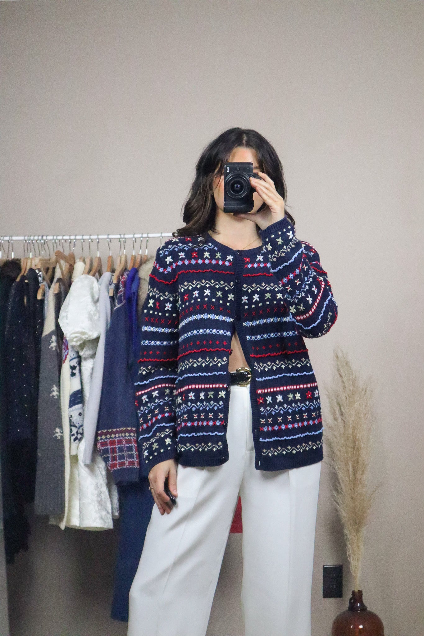 Vintage x Hand Embroidered Cardigan (M/L)
