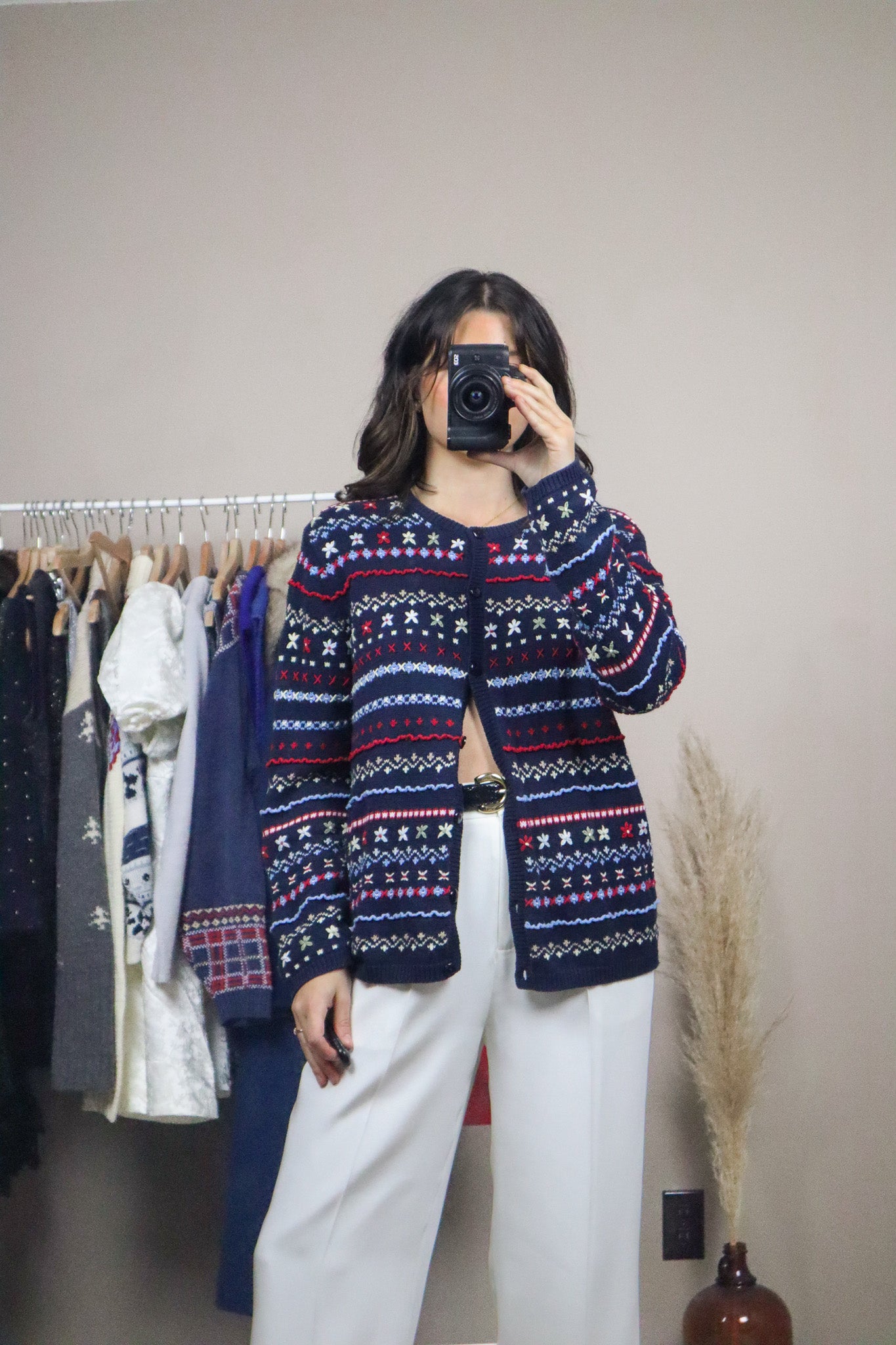 Vintage x Hand Embroidered Cardigan (M/L)