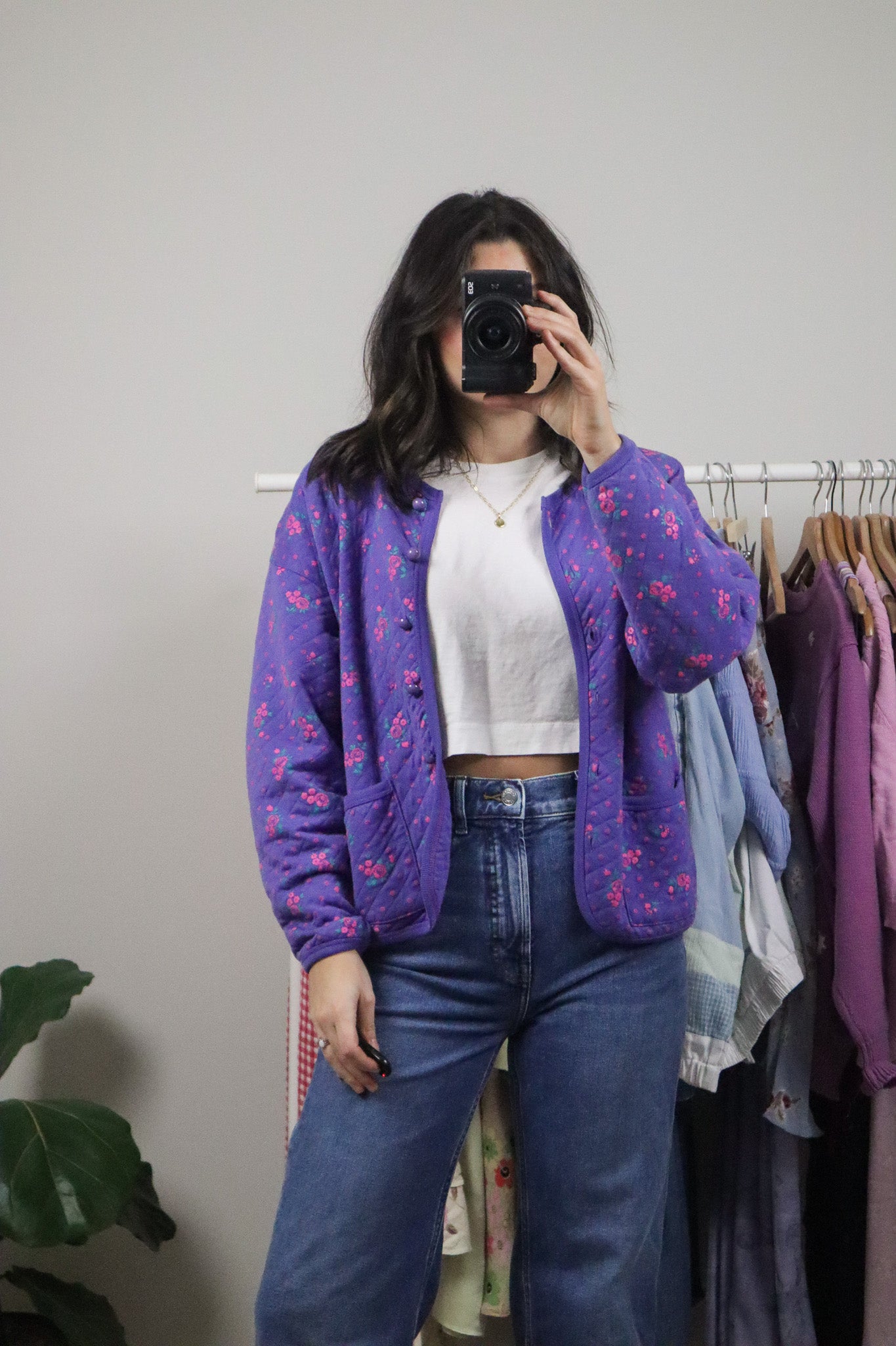 Vintage x Quilted Floral Jacket (S/M)