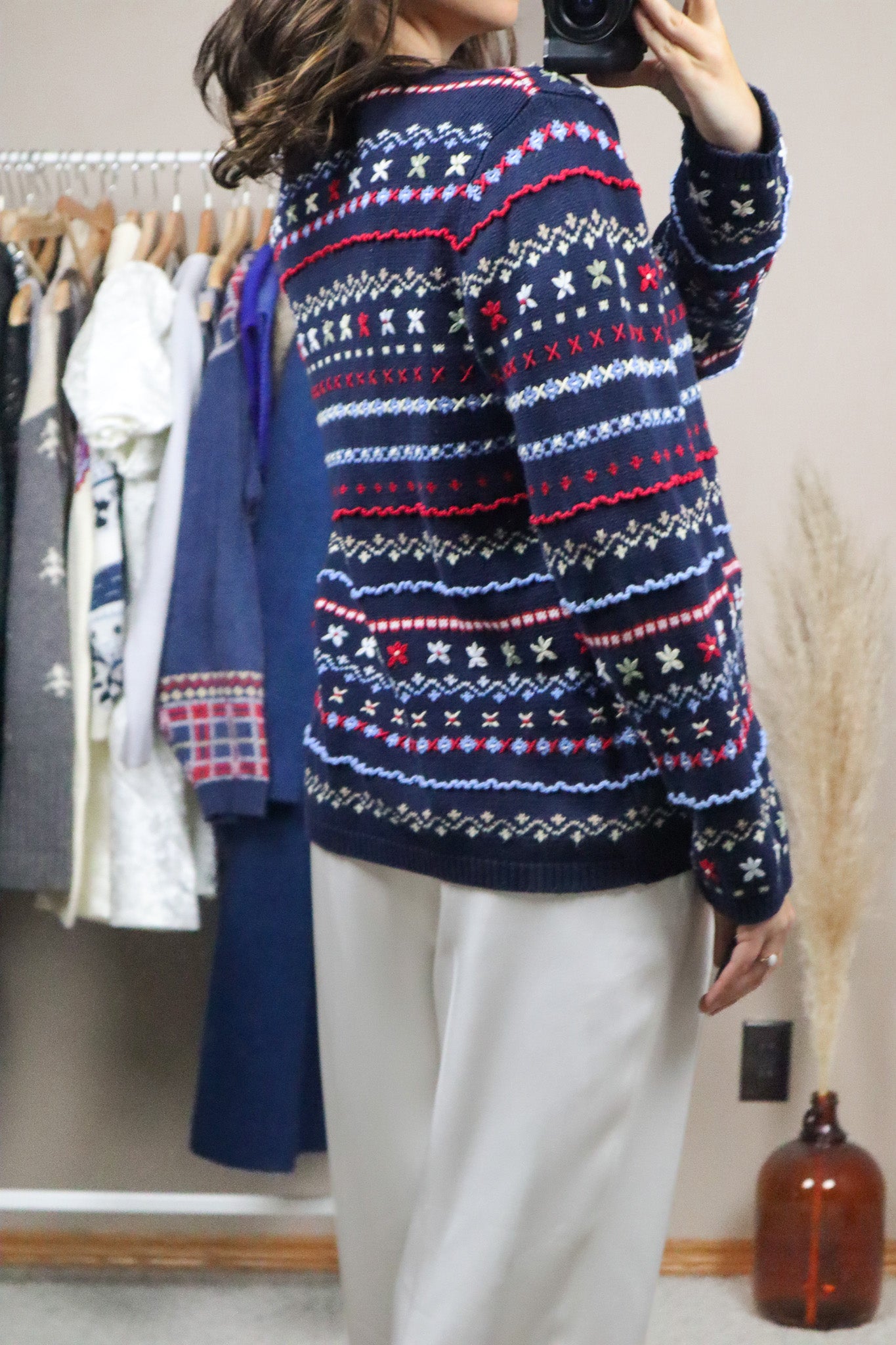 Vintage x Hand Embroidered Cardigan (M/L)