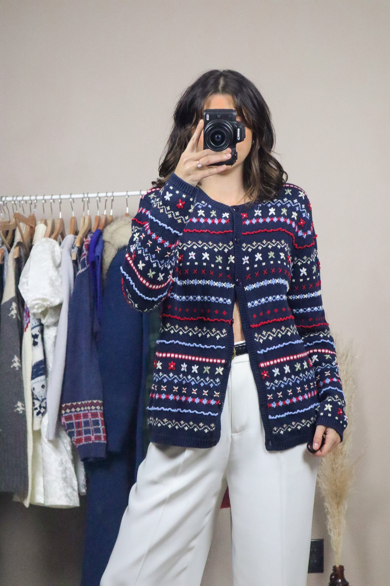 Vintage x Hand Embroidered Cardigan (M/L)