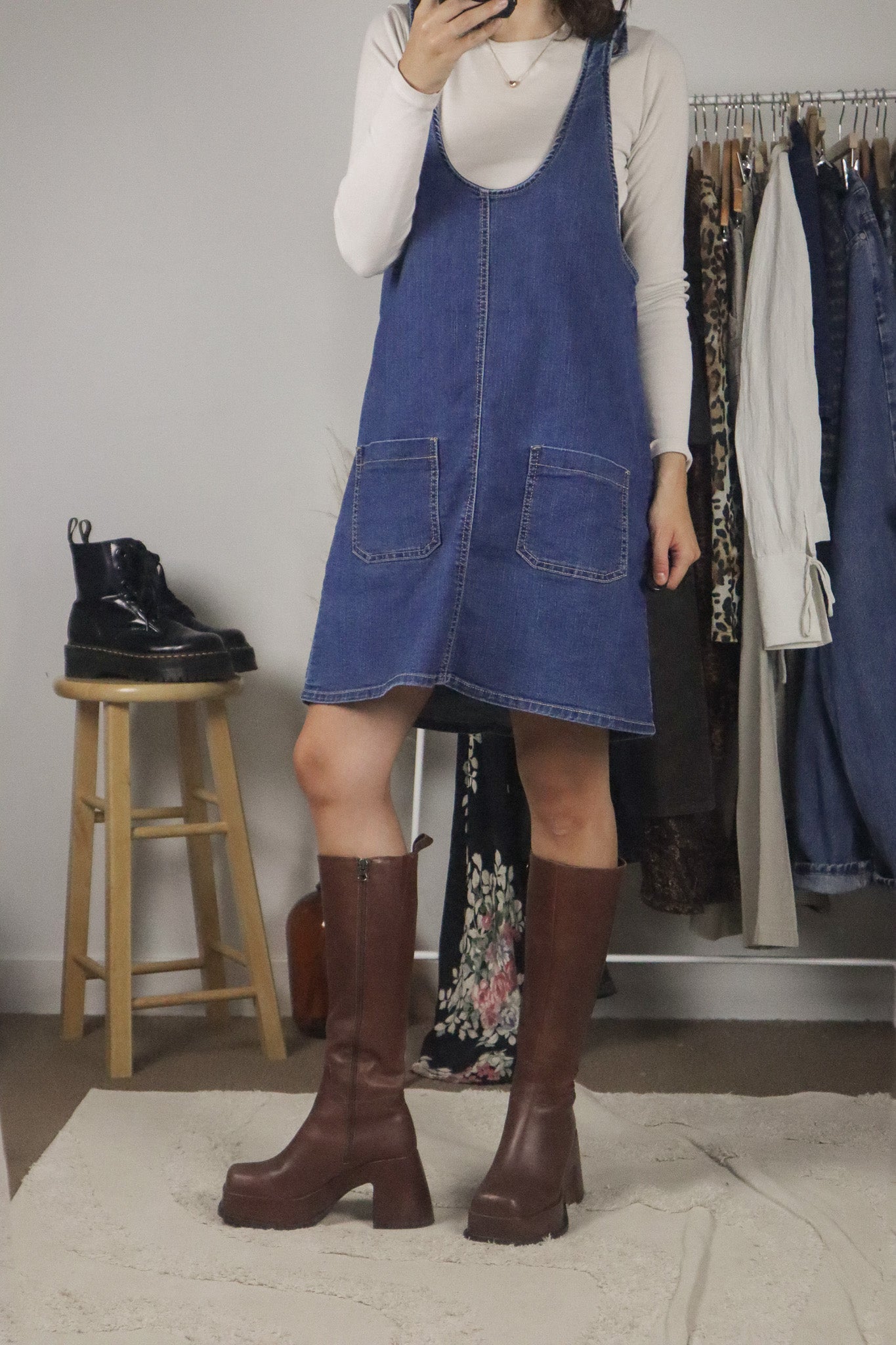 Vintage x Denim Dress (L/XL)
