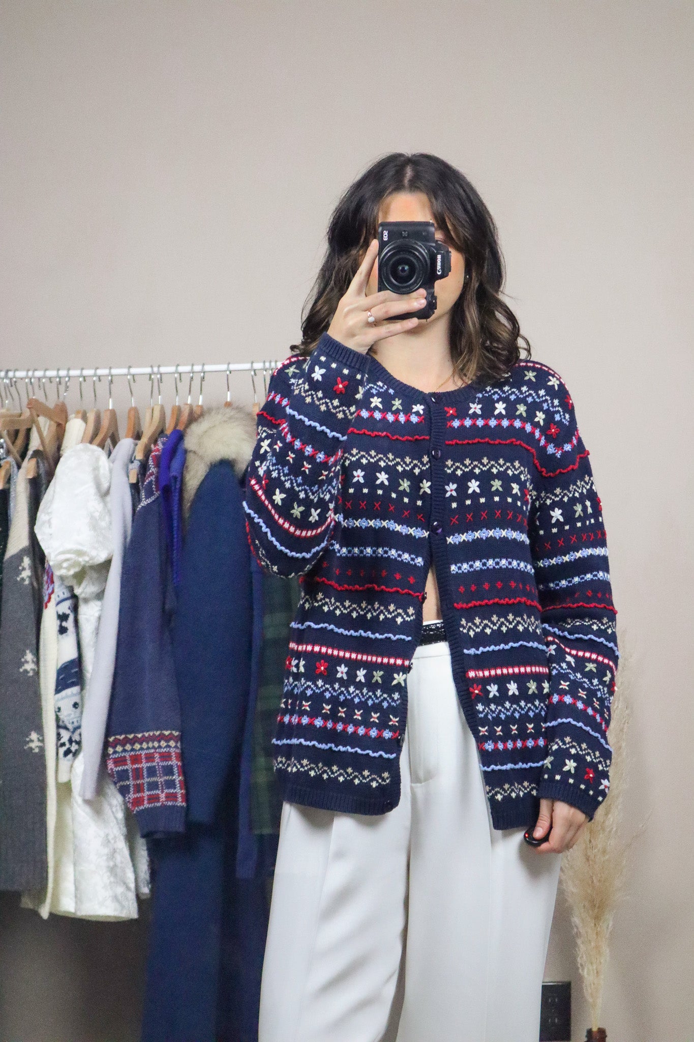 Vintage x Hand Embroidered Cardigan (M/L)