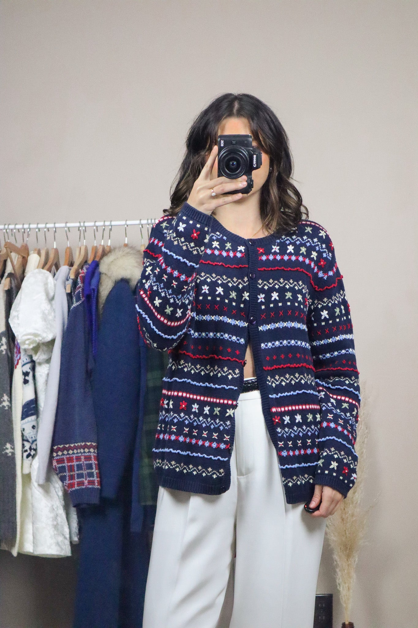 Vintage x Hand Embroidered Cardigan (M/L)