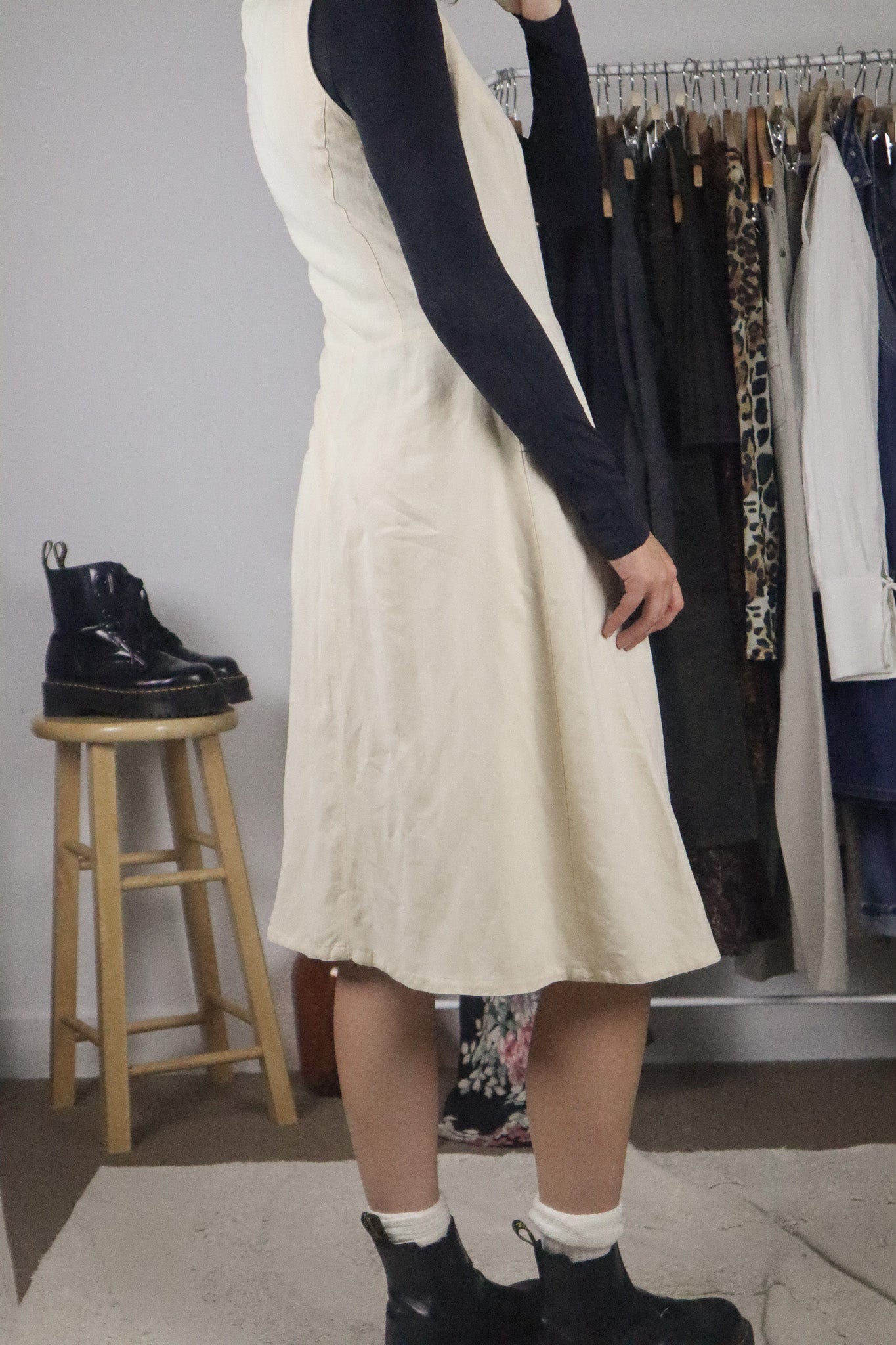 Vintage x Linen Blend Dress (M)
