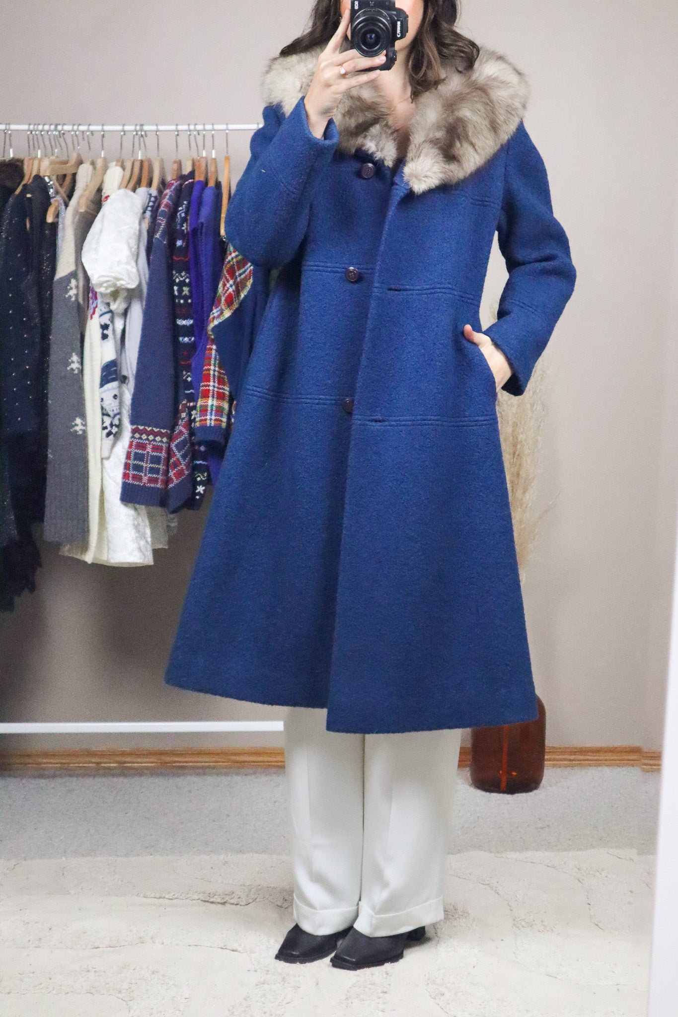 1970s x Vintage x Wool & Fur Jacket (M)