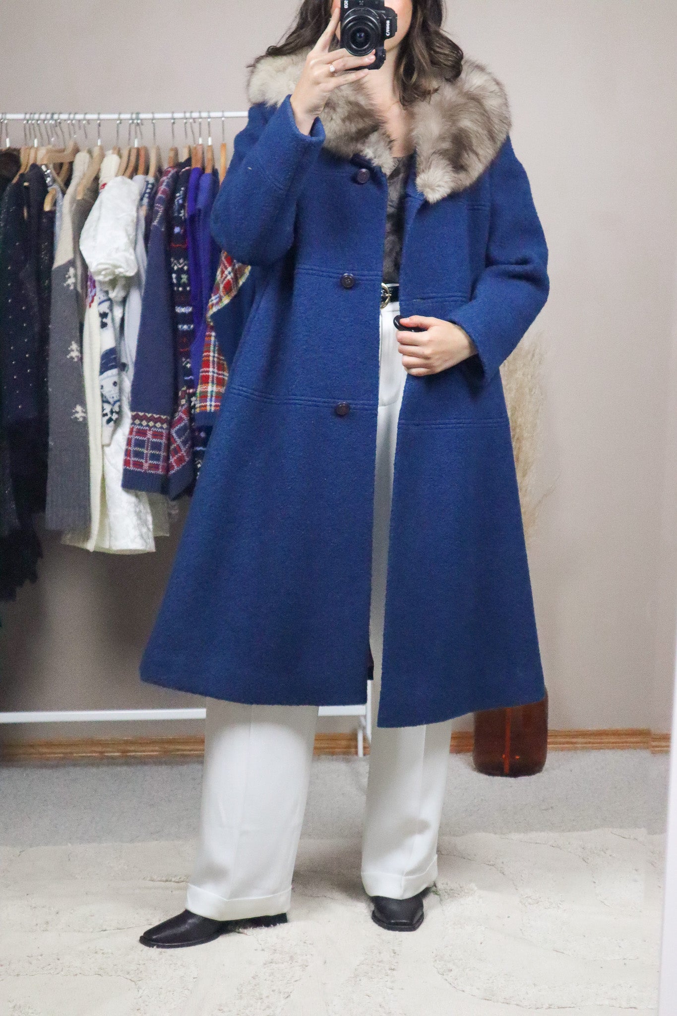 1970s x Vintage x Wool & Fur Jacket (M)
