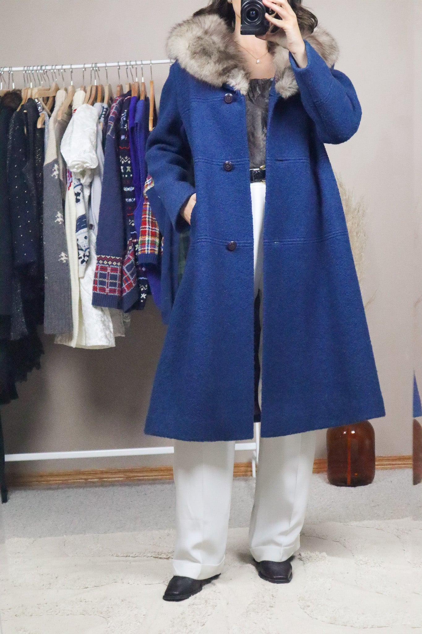 1970s x Vintage x Wool & Fur Jacket (M)