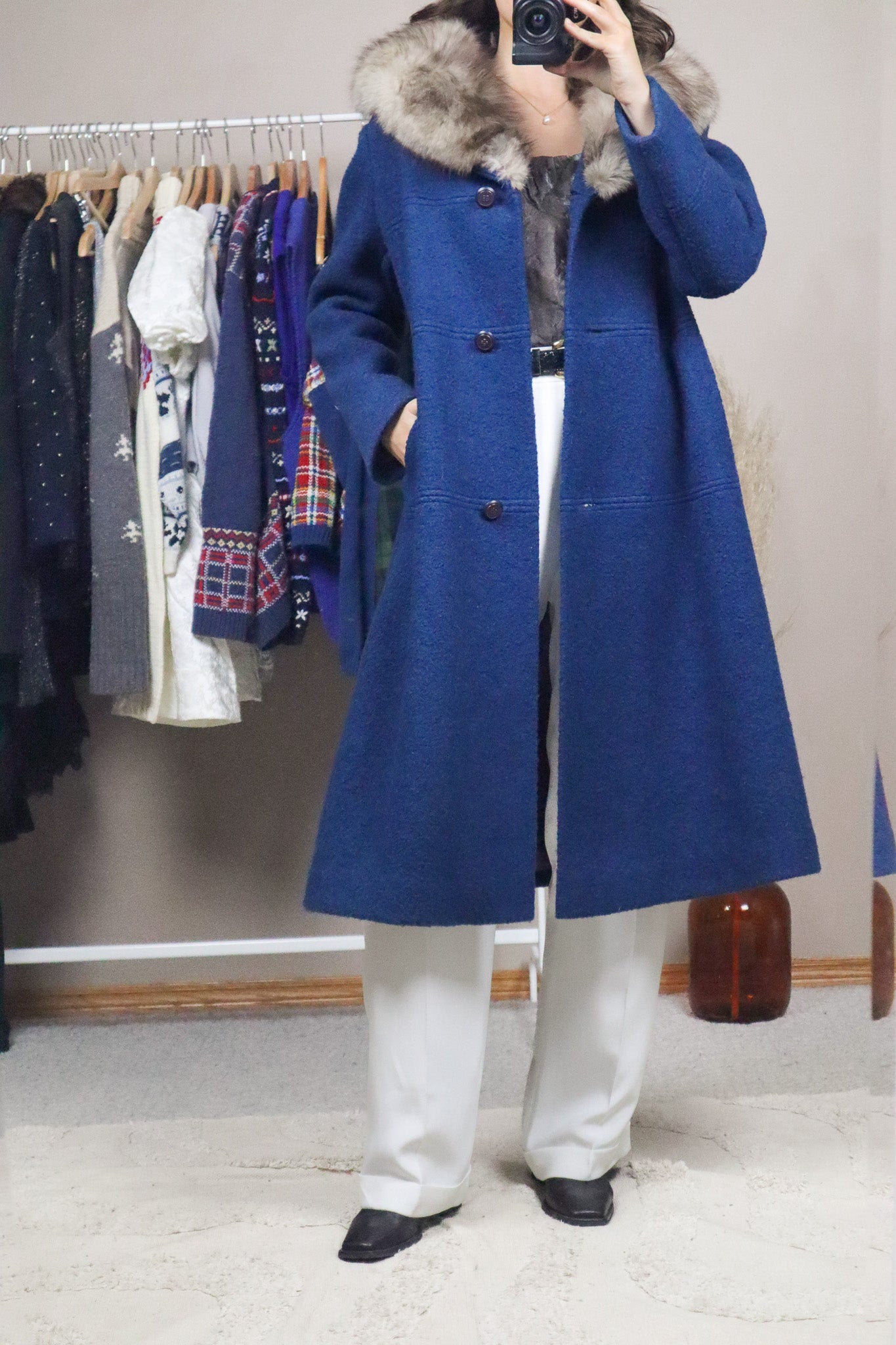 1970s x Vintage x Wool & Fur Jacket (M)