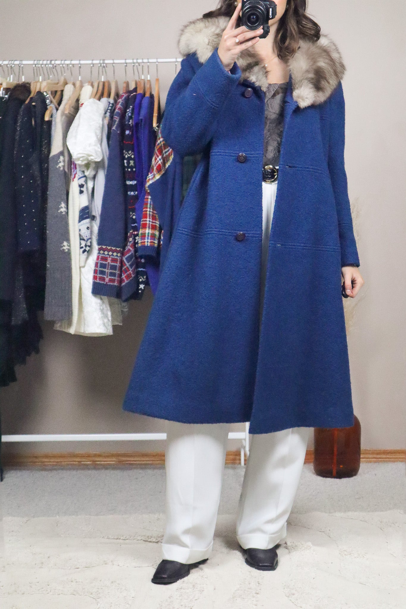 1970s x Vintage x Wool & Fur Jacket (M)