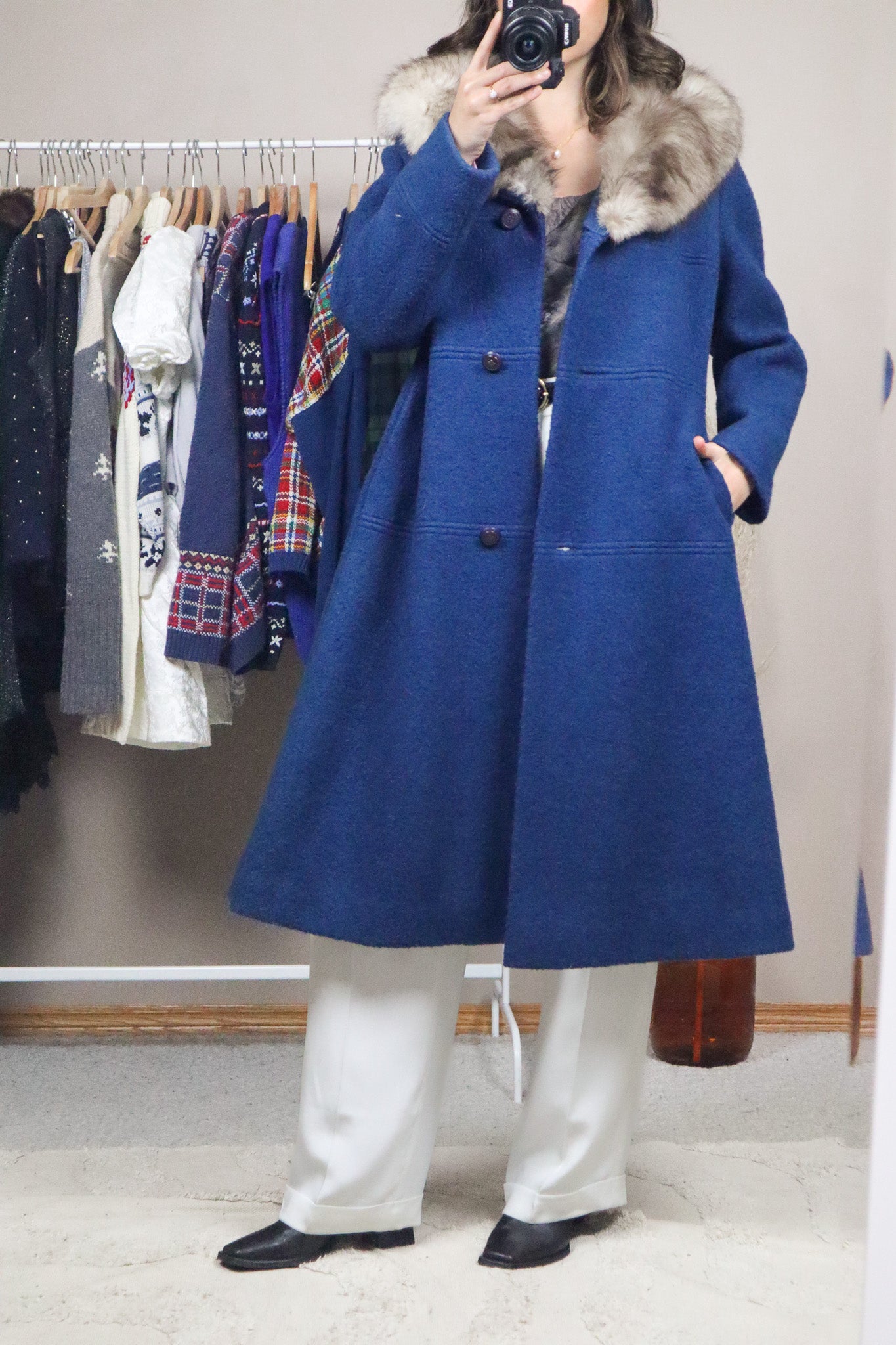 1970s x Vintage x Wool & Fur Jacket (M)