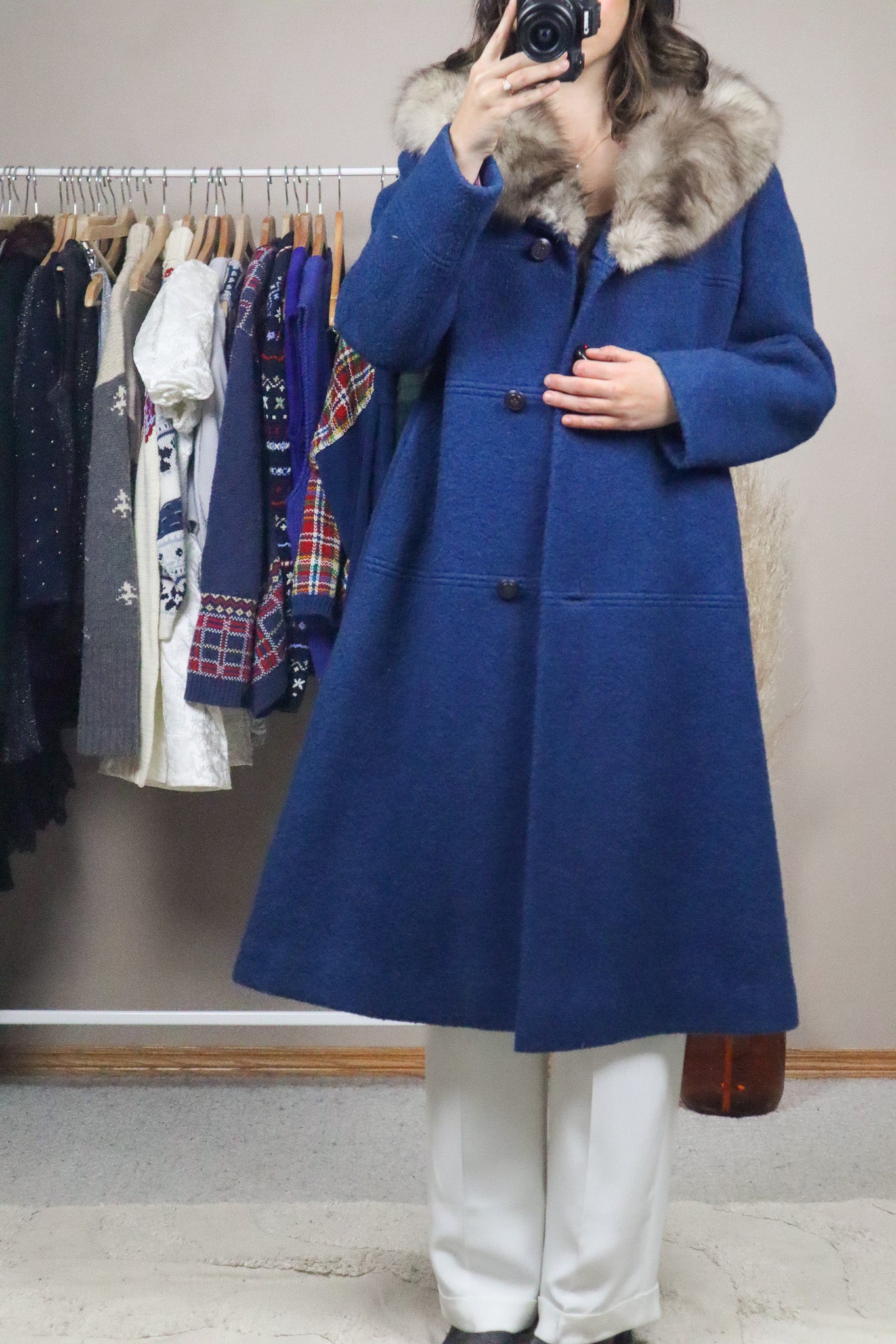 1970s x Vintage x Wool & Fur Jacket (M)