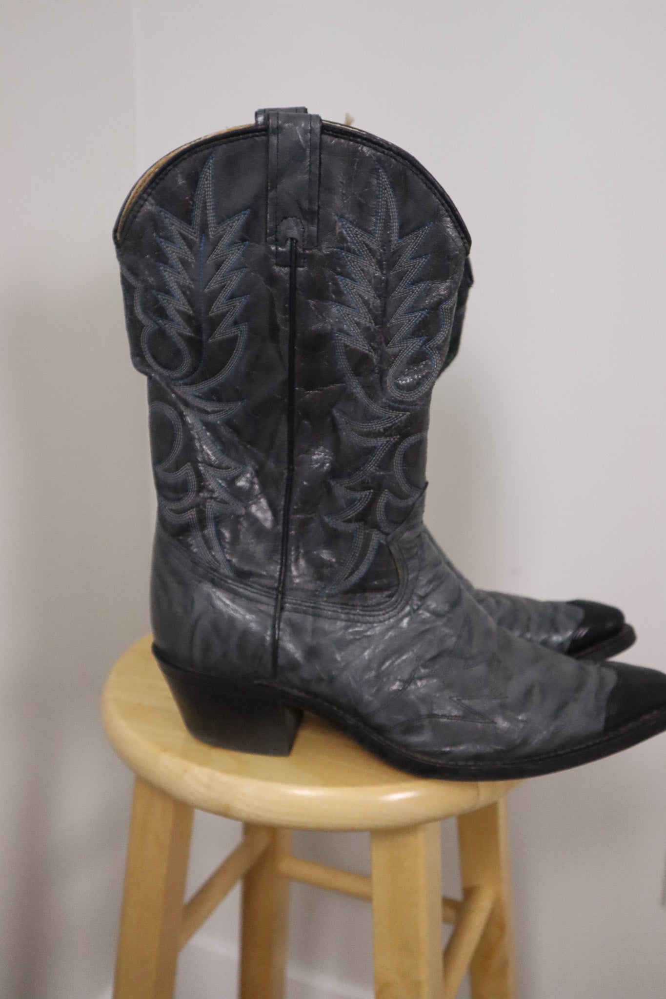 Made in USA x Vintage x Wrangler Leather Cowboy Boots (W10)