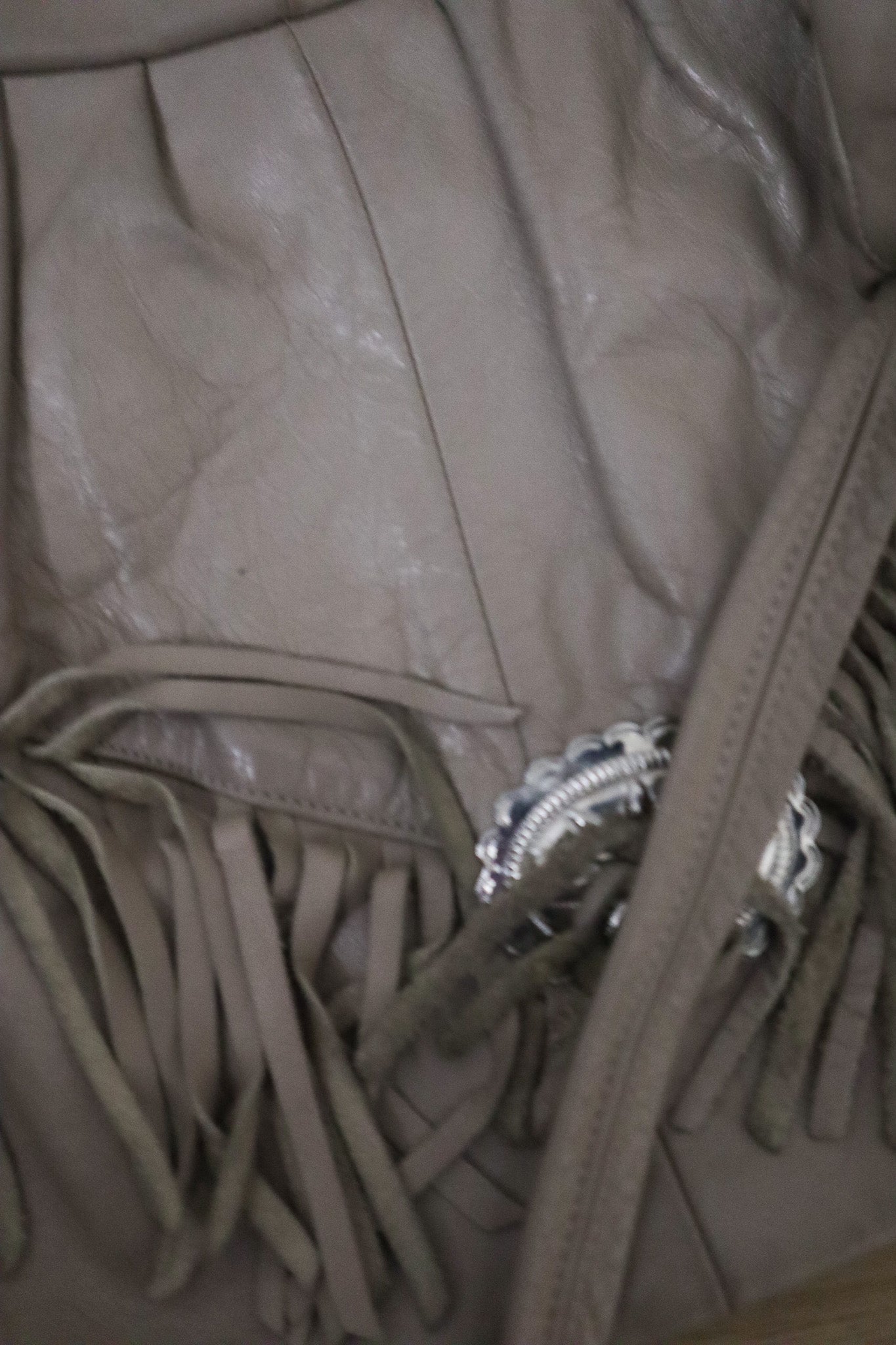 Vintage x Leather Fringe Purse