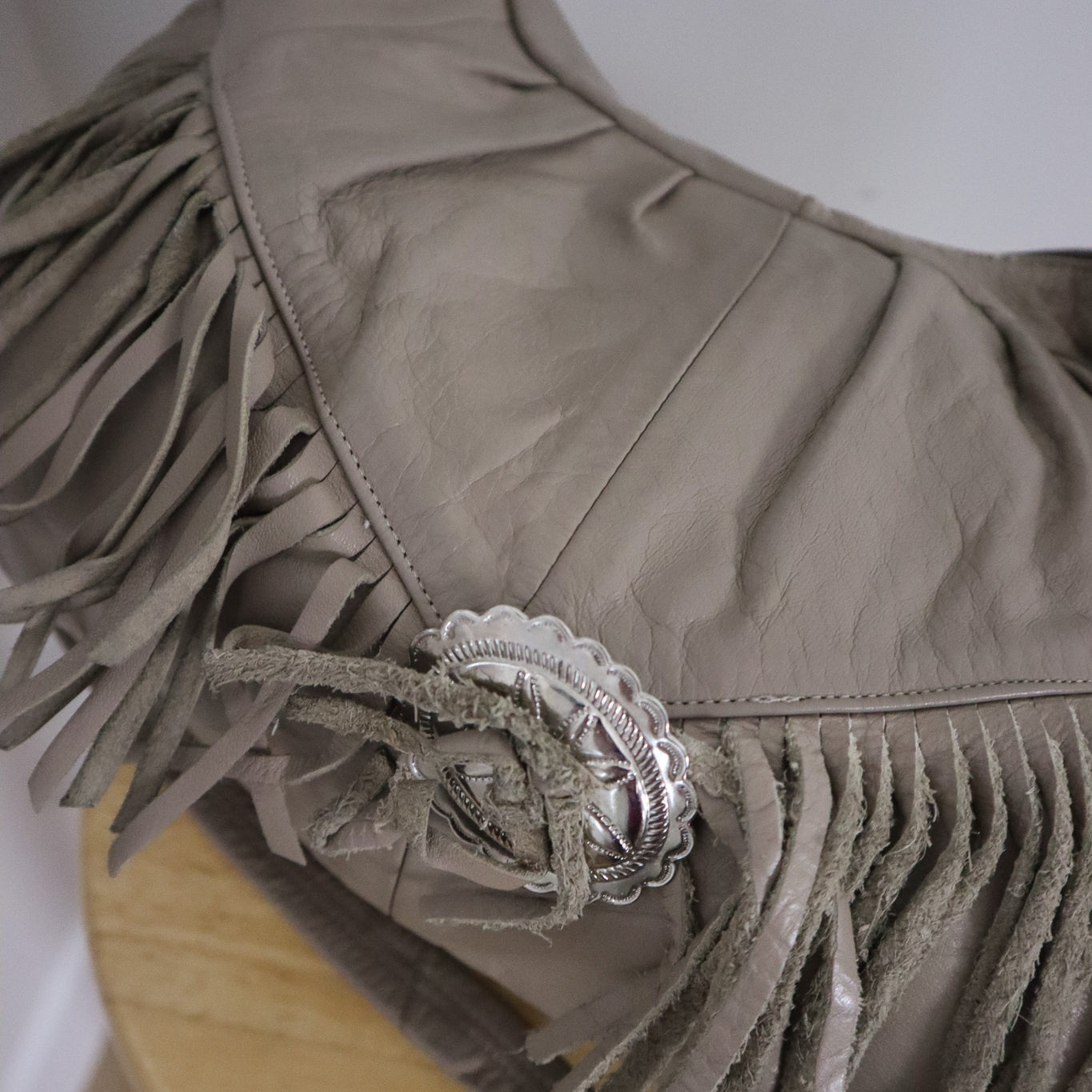 Vintage x Leather Fringe Purse