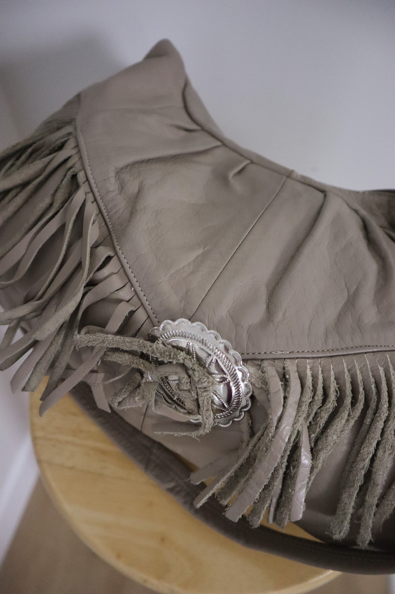 Vintage x Leather Fringe Purse