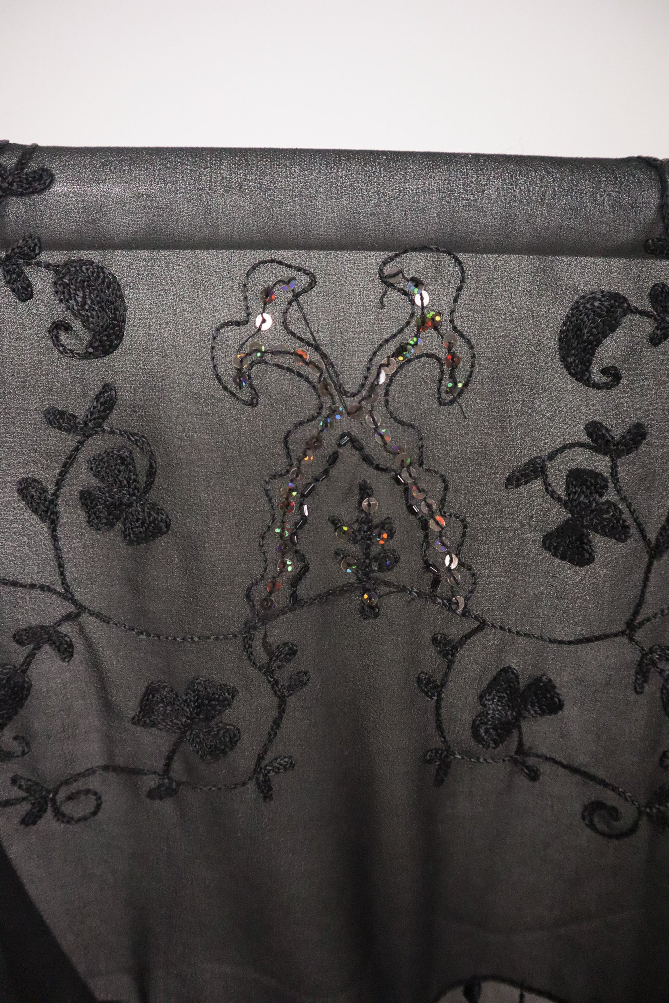 Vintage x Beaded Mesh Scarf