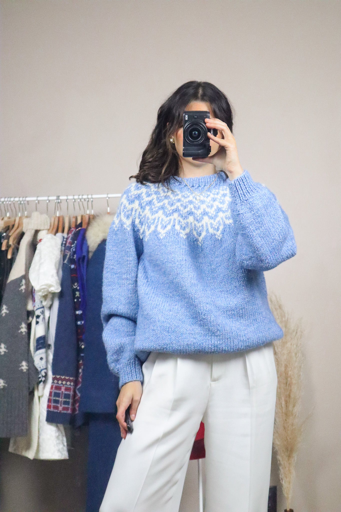 Handknit x Chunky Fair Isle Knit (XS/S)