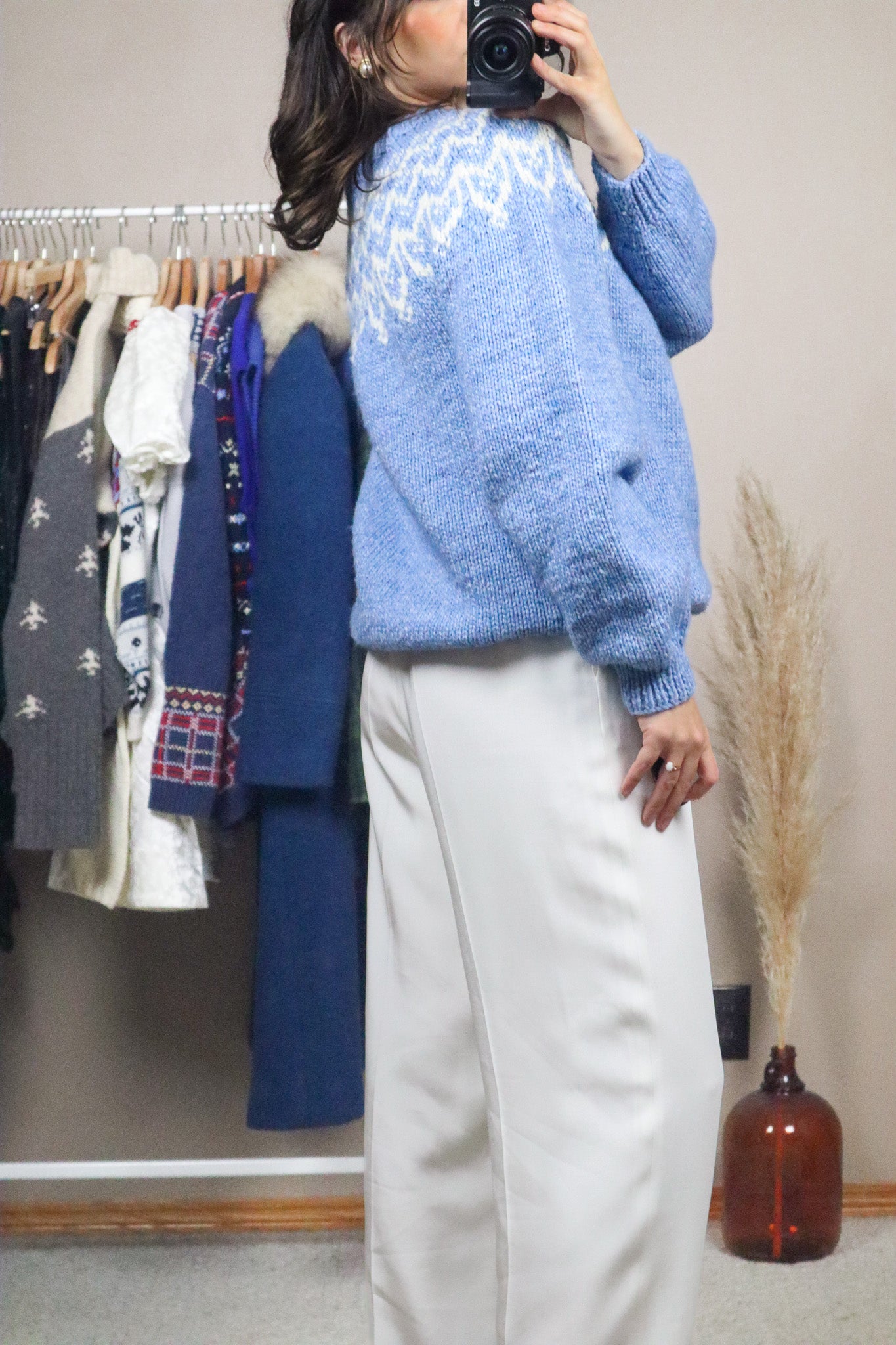 Handknit x Chunky Fair Isle Knit (XS/S)