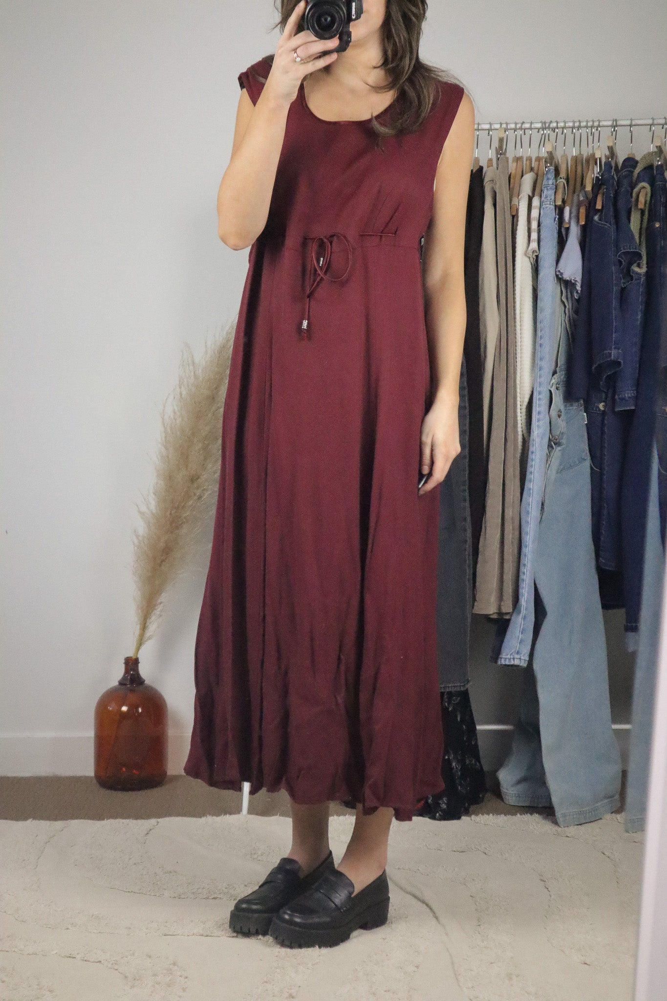 Made in Canada x Vintage x Tie Maxi Dress (10/12)