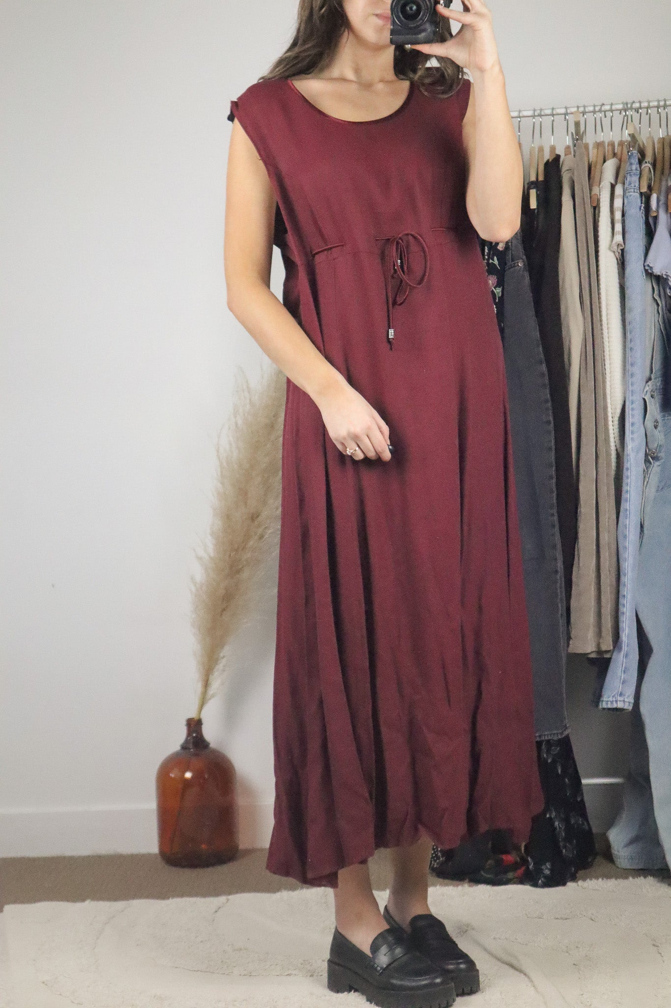 Made in Canada x Vintage x Tie Maxi Dress (10/12)
