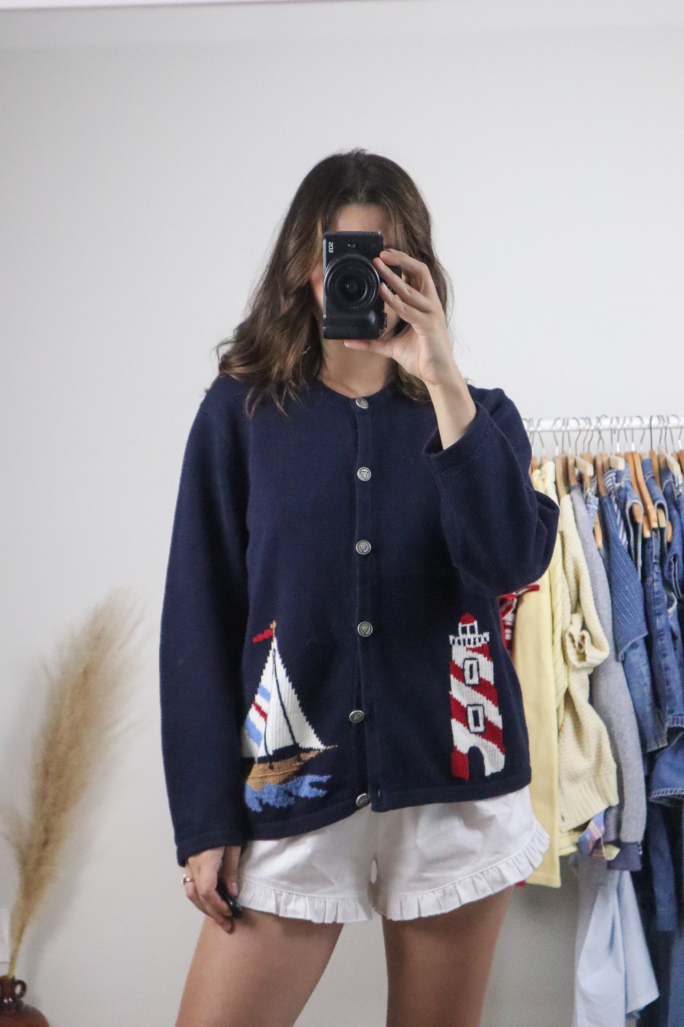 Vintage x Cotton Embroidered Graphic Cardigan (M/L)