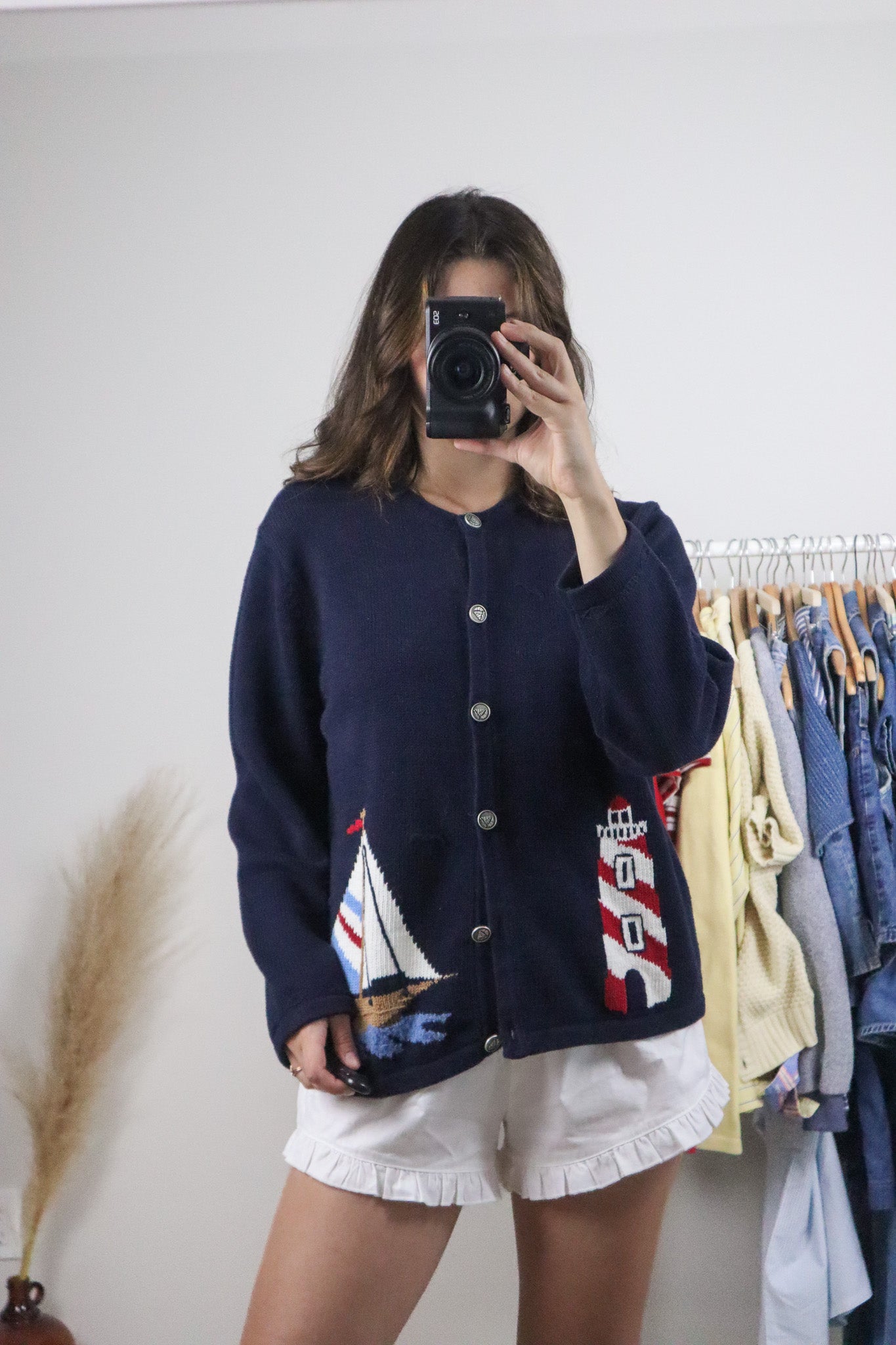Vintage x Cotton Embroidered Graphic Cardigan (M/L)