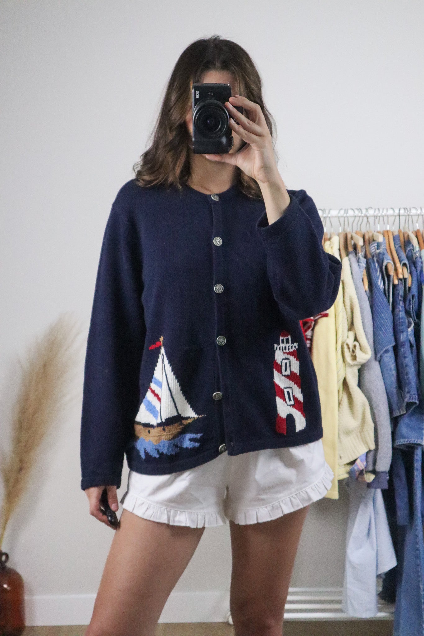 Vintage x Cotton Embroidered Graphic Cardigan (M/L)