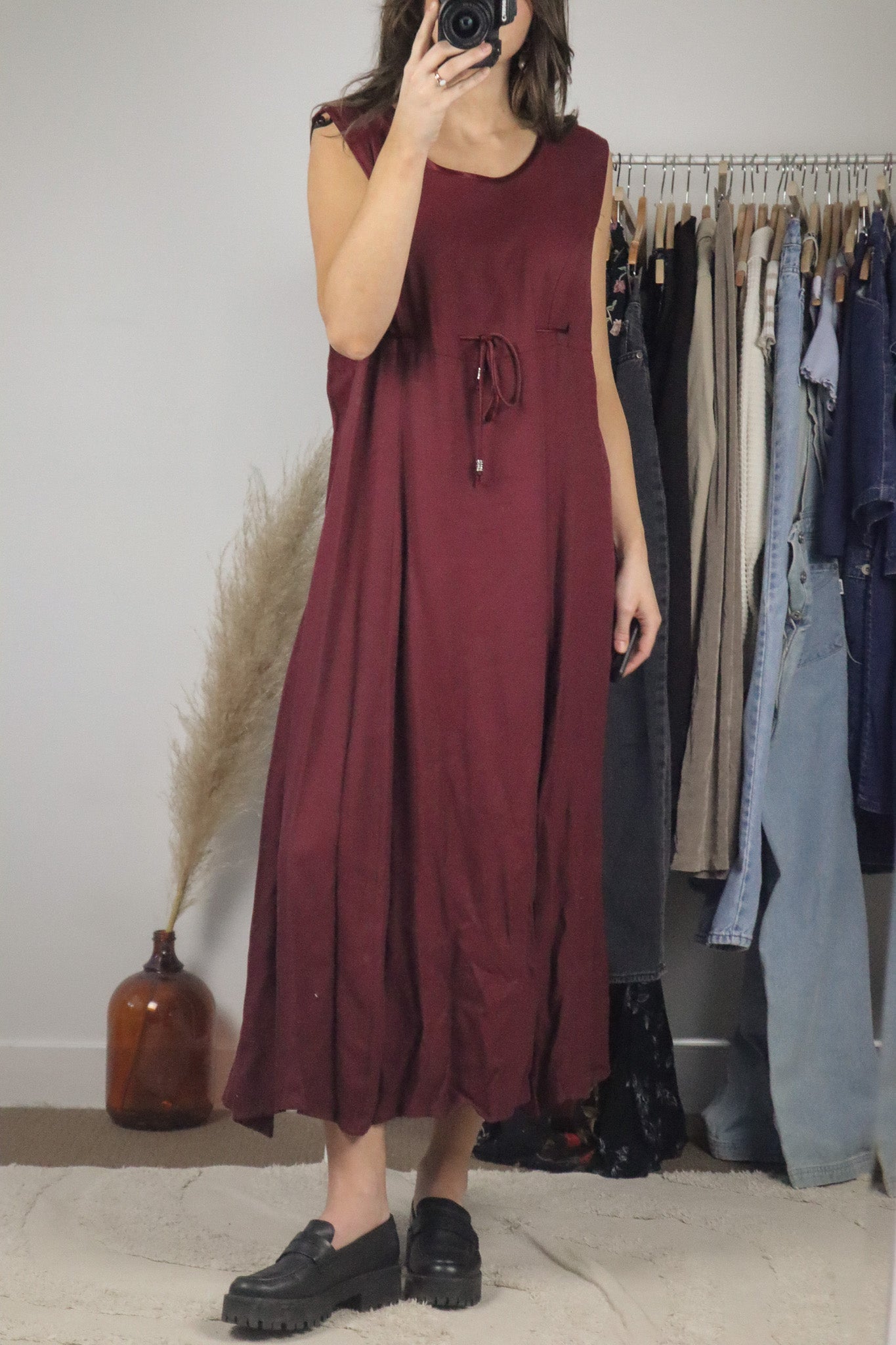 Made in Canada x Vintage x Tie Maxi Dress (10/12)