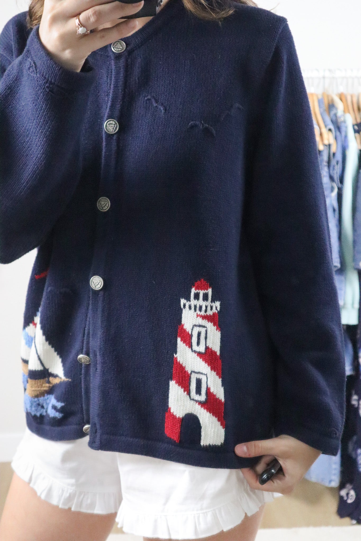 Vintage x Cotton Embroidered Graphic Cardigan (M/L)