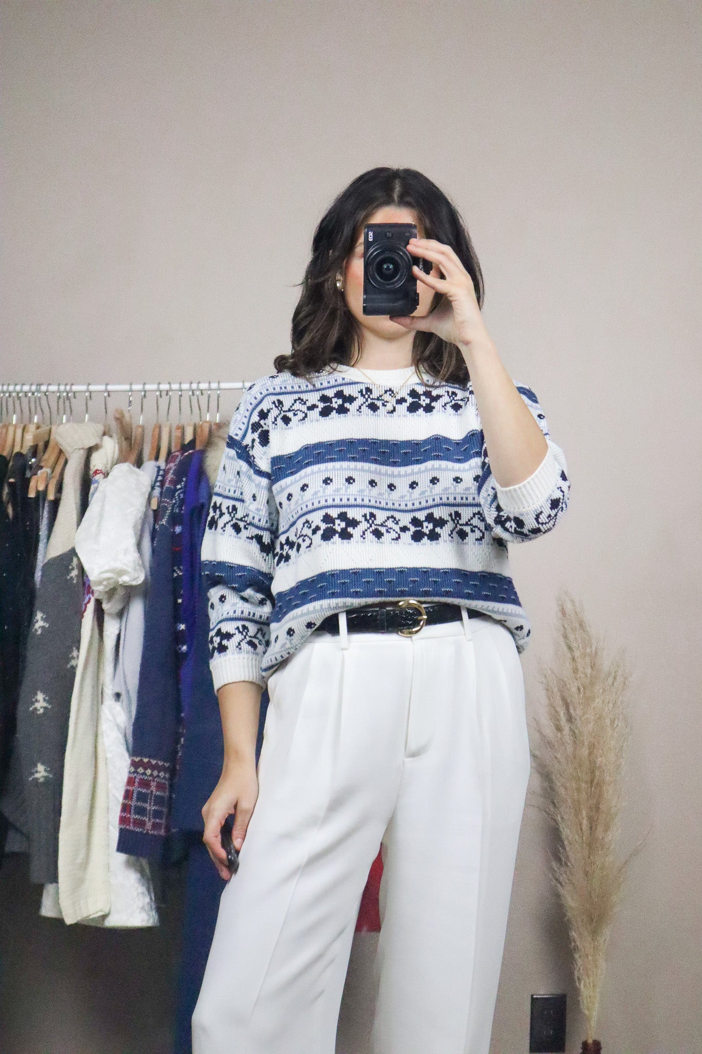 Made in Canada x Vintage x Pattered Knit (S)