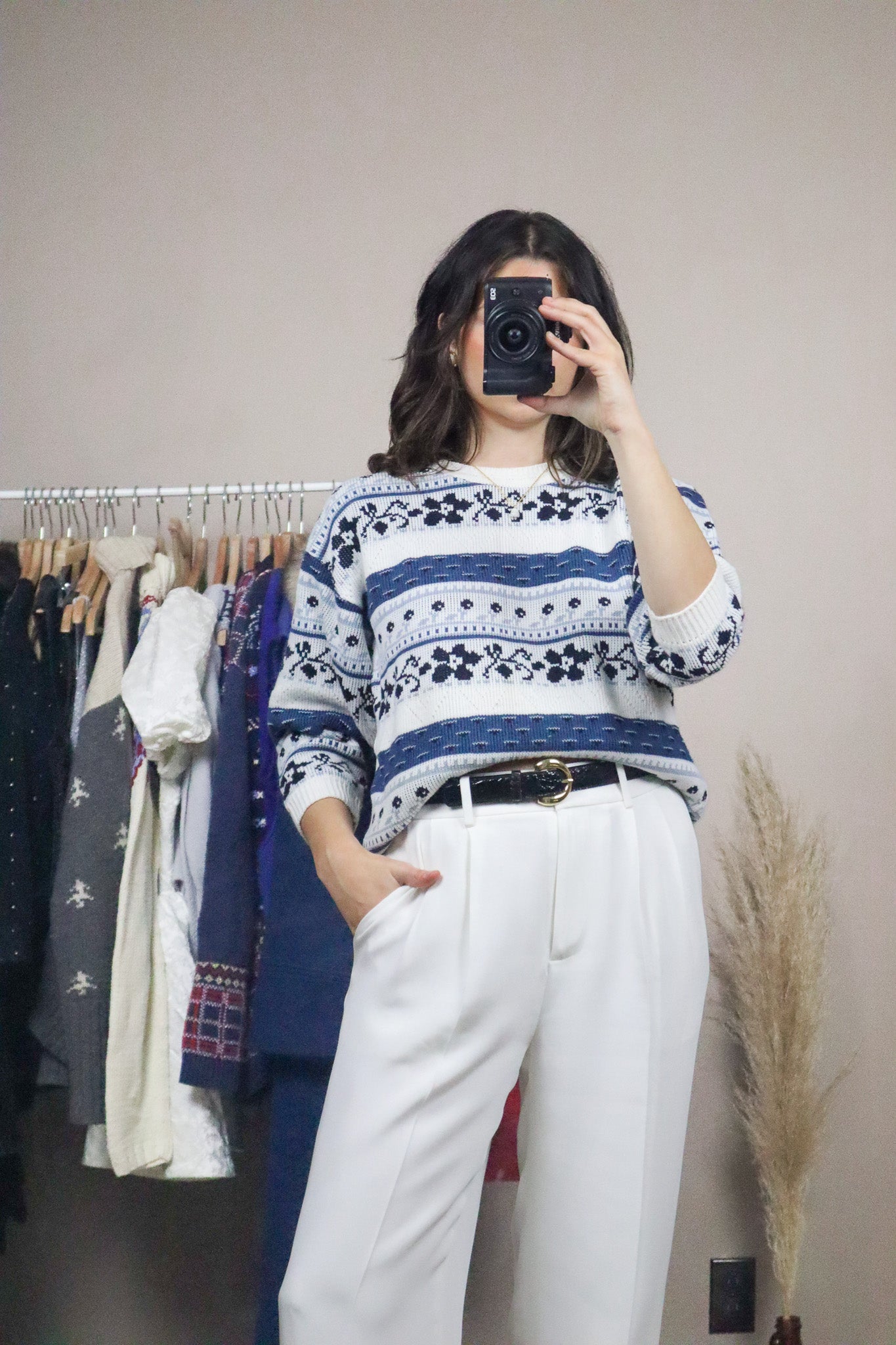 Made in Canada x Vintage x Pattered Knit (S)