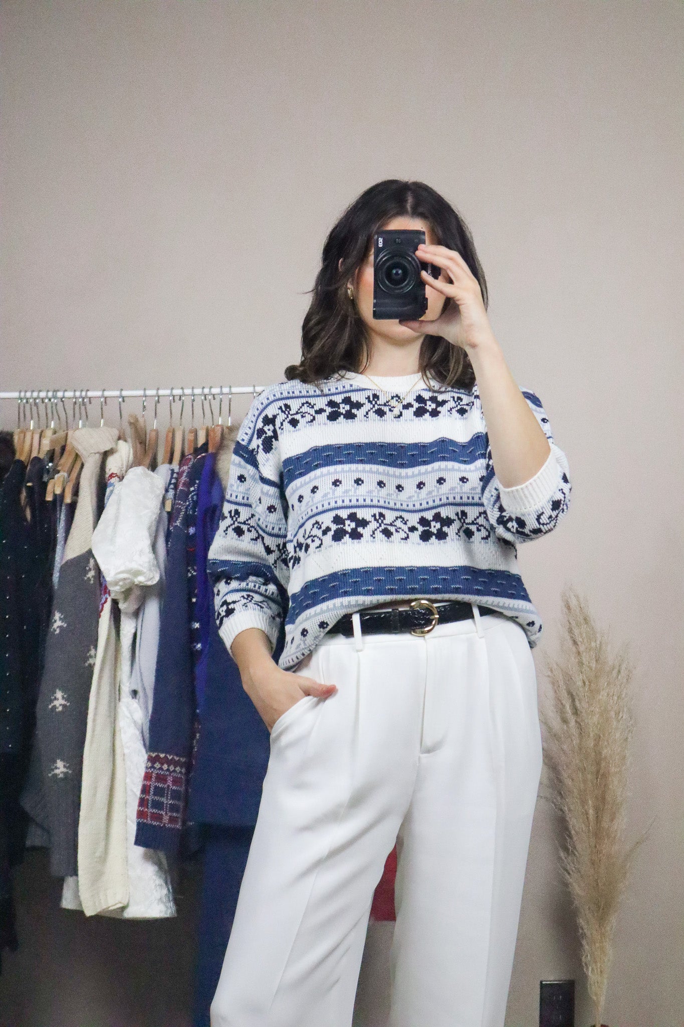 Made in Canada x Vintage x Pattered Knit (S)