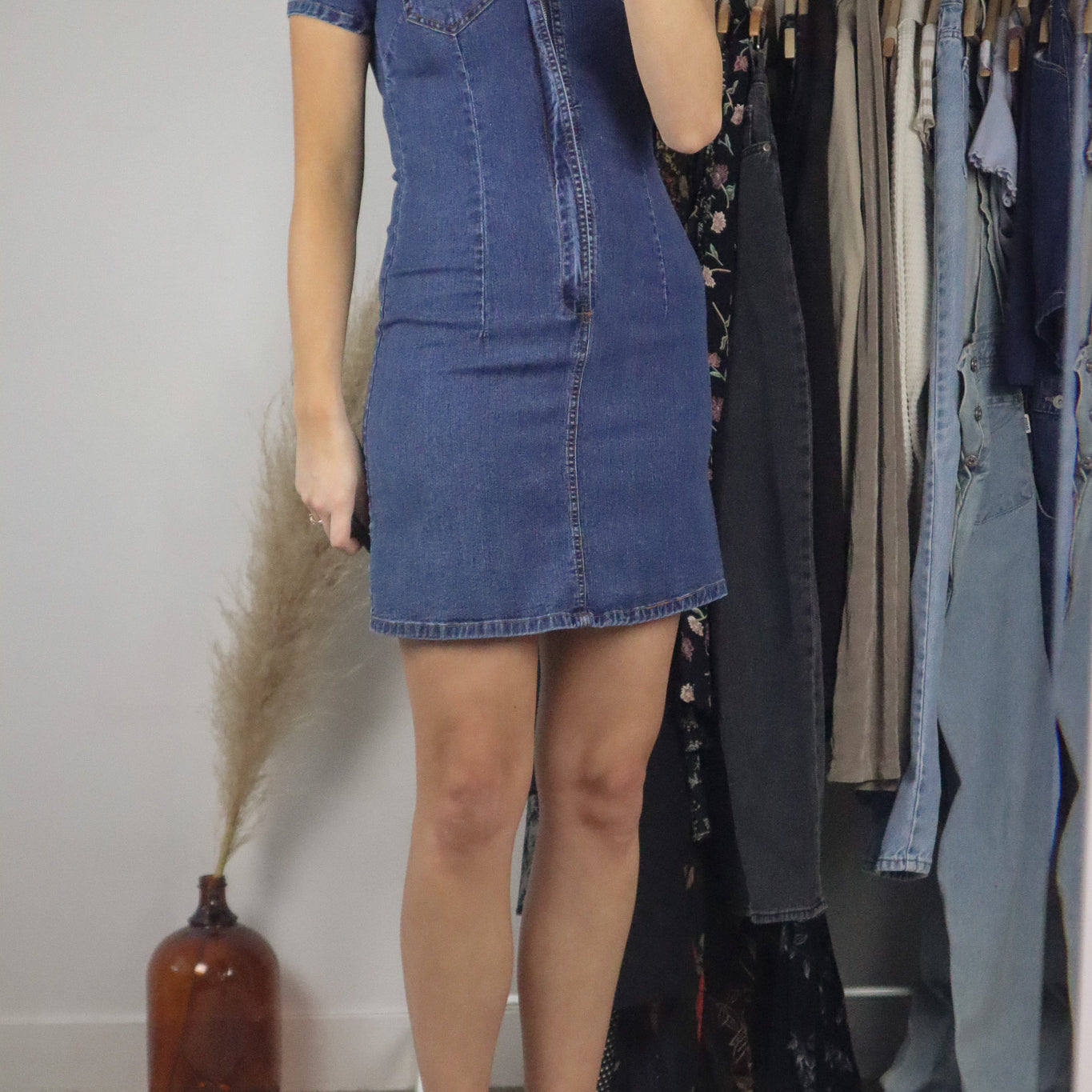 Vintage x Denim Dress (XS)