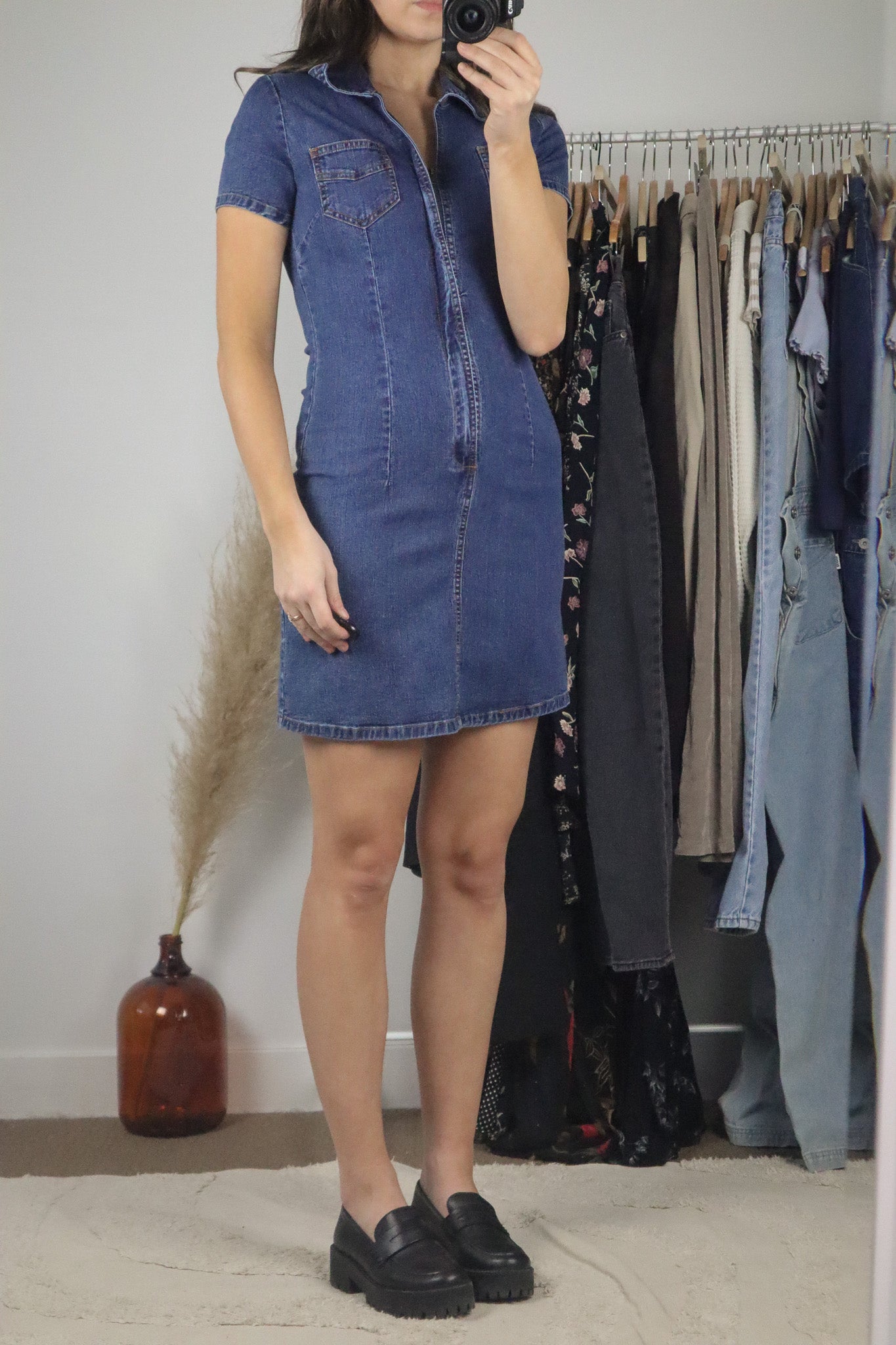 Vintage x Denim Dress (XS)