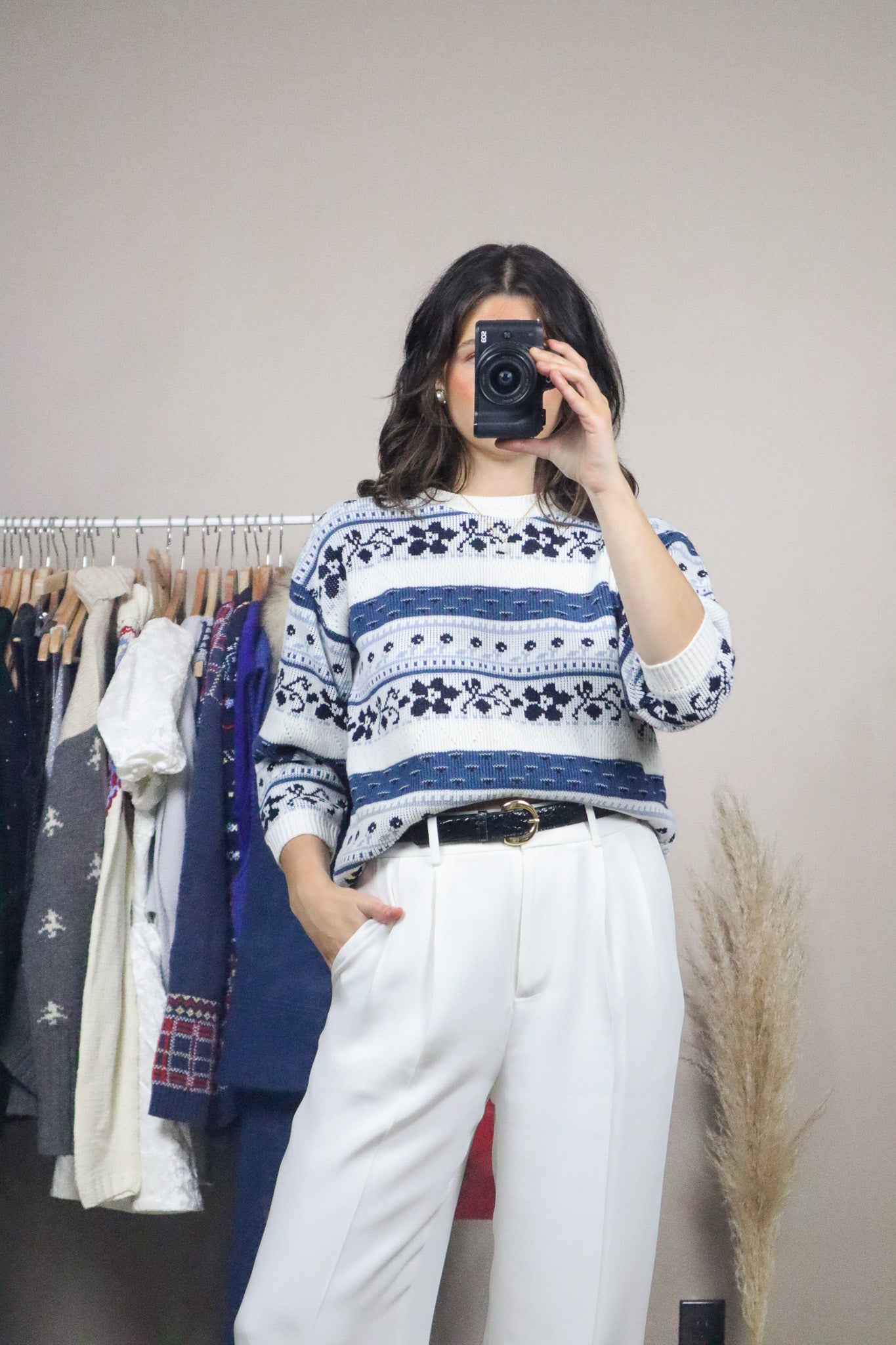 Made in Canada x Vintage x Pattered Knit (S)