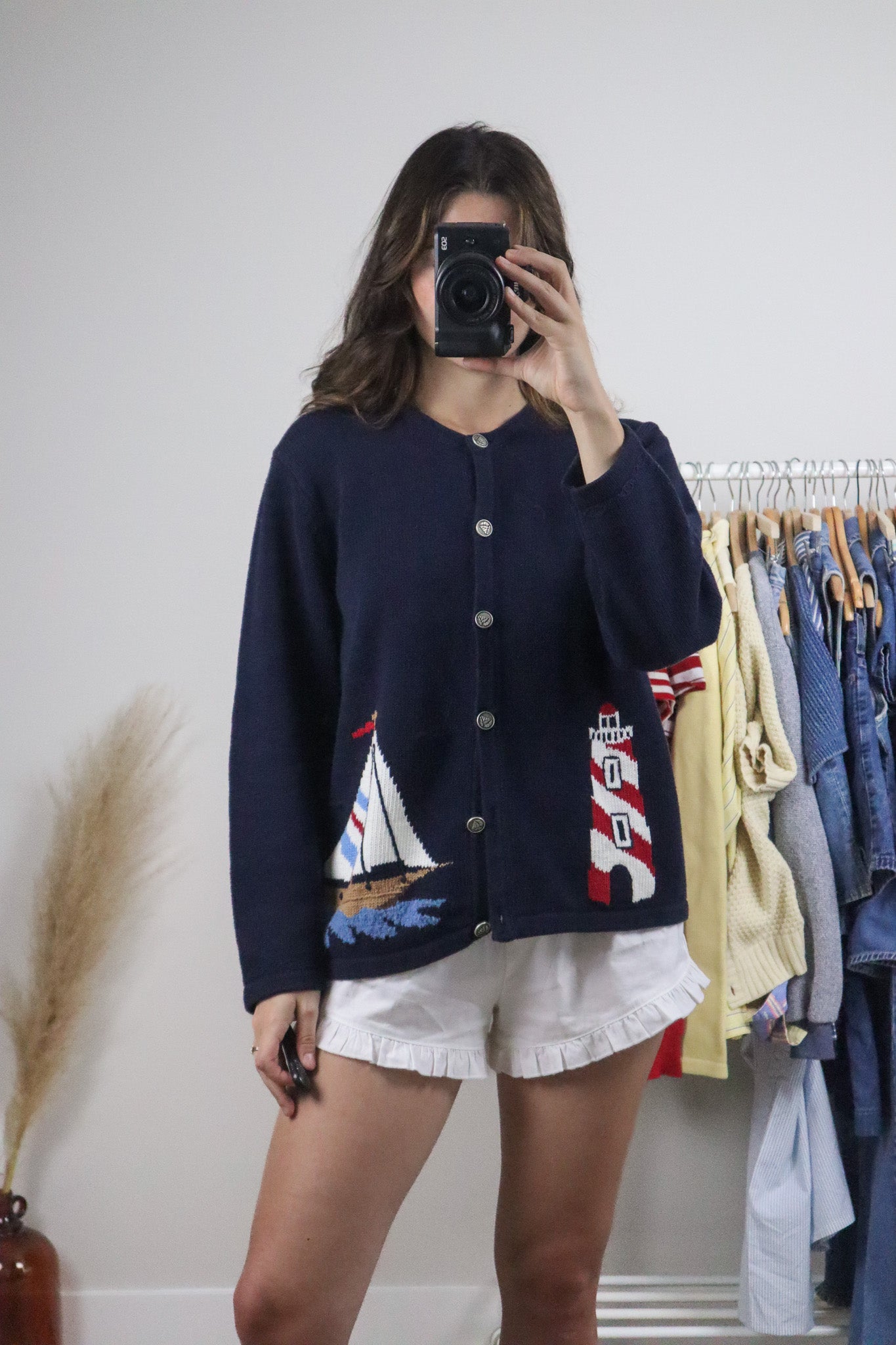 Vintage x Cotton Embroidered Graphic Cardigan (M/L)