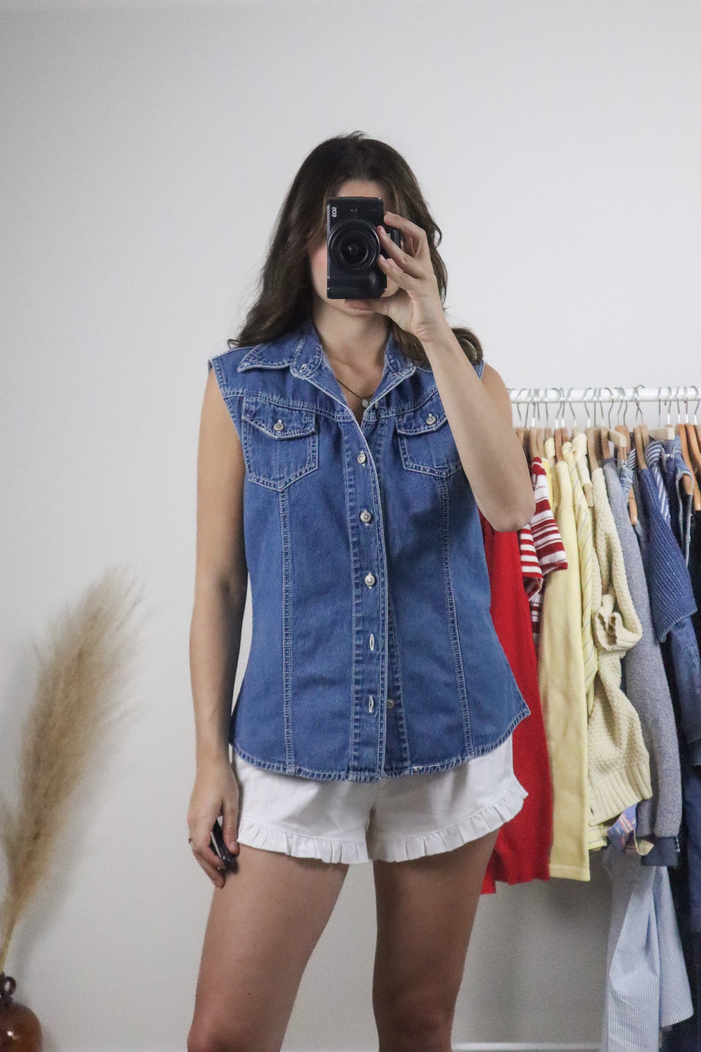 Vintage x Denim Button Up (M)