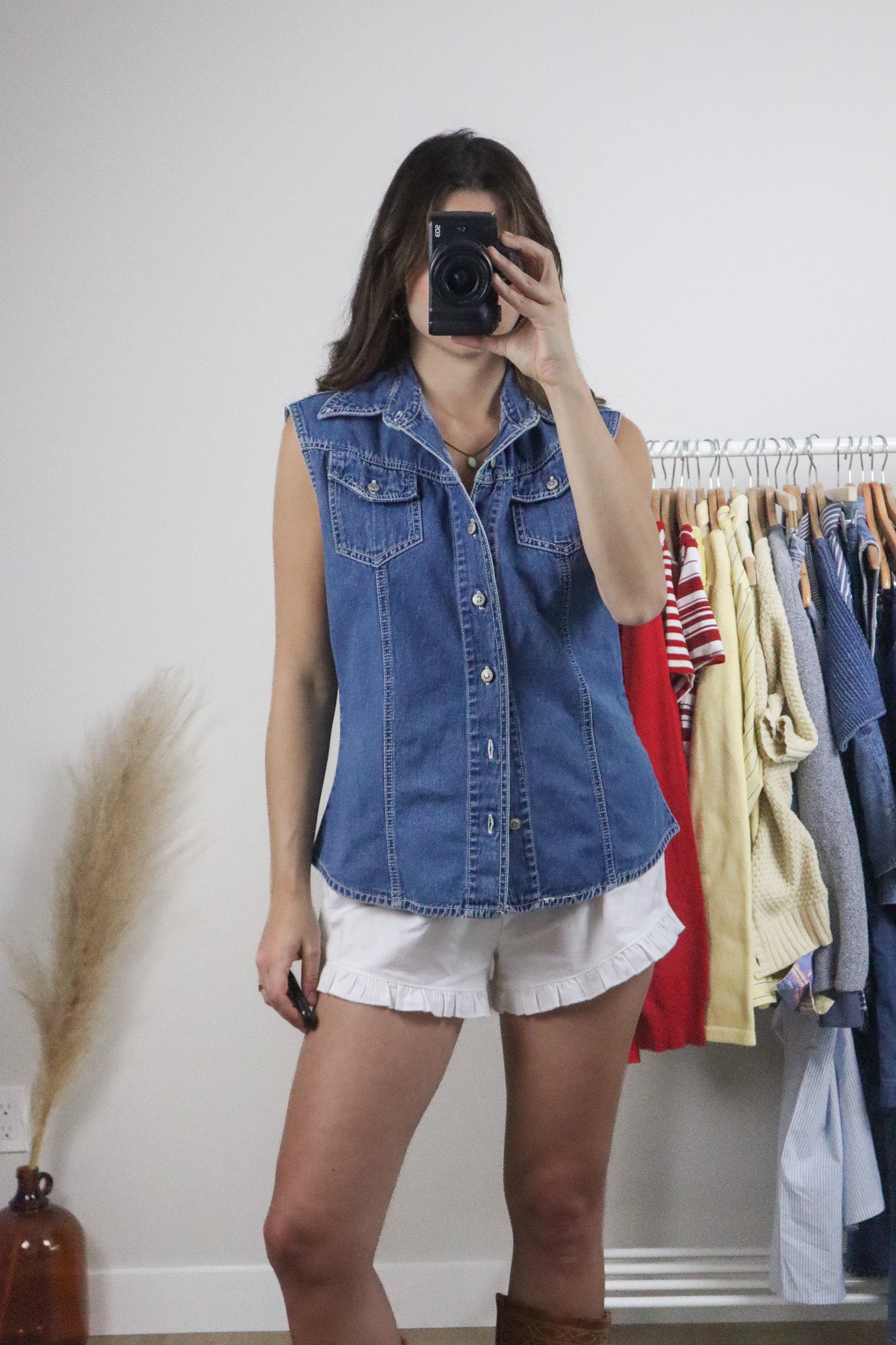 Vintage x Denim Button Up (M)