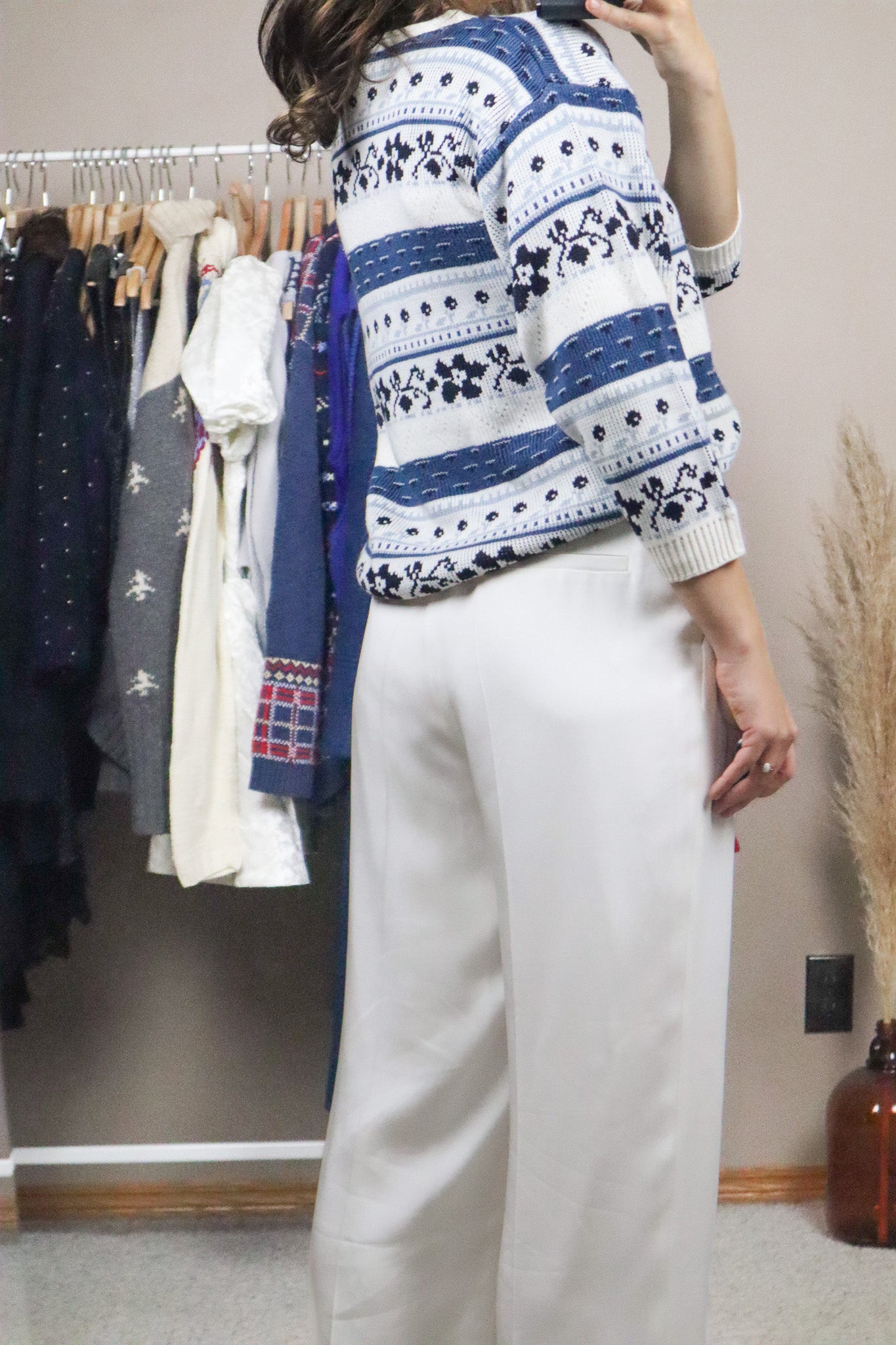 Made in Canada x Vintage x Pattered Knit (S)