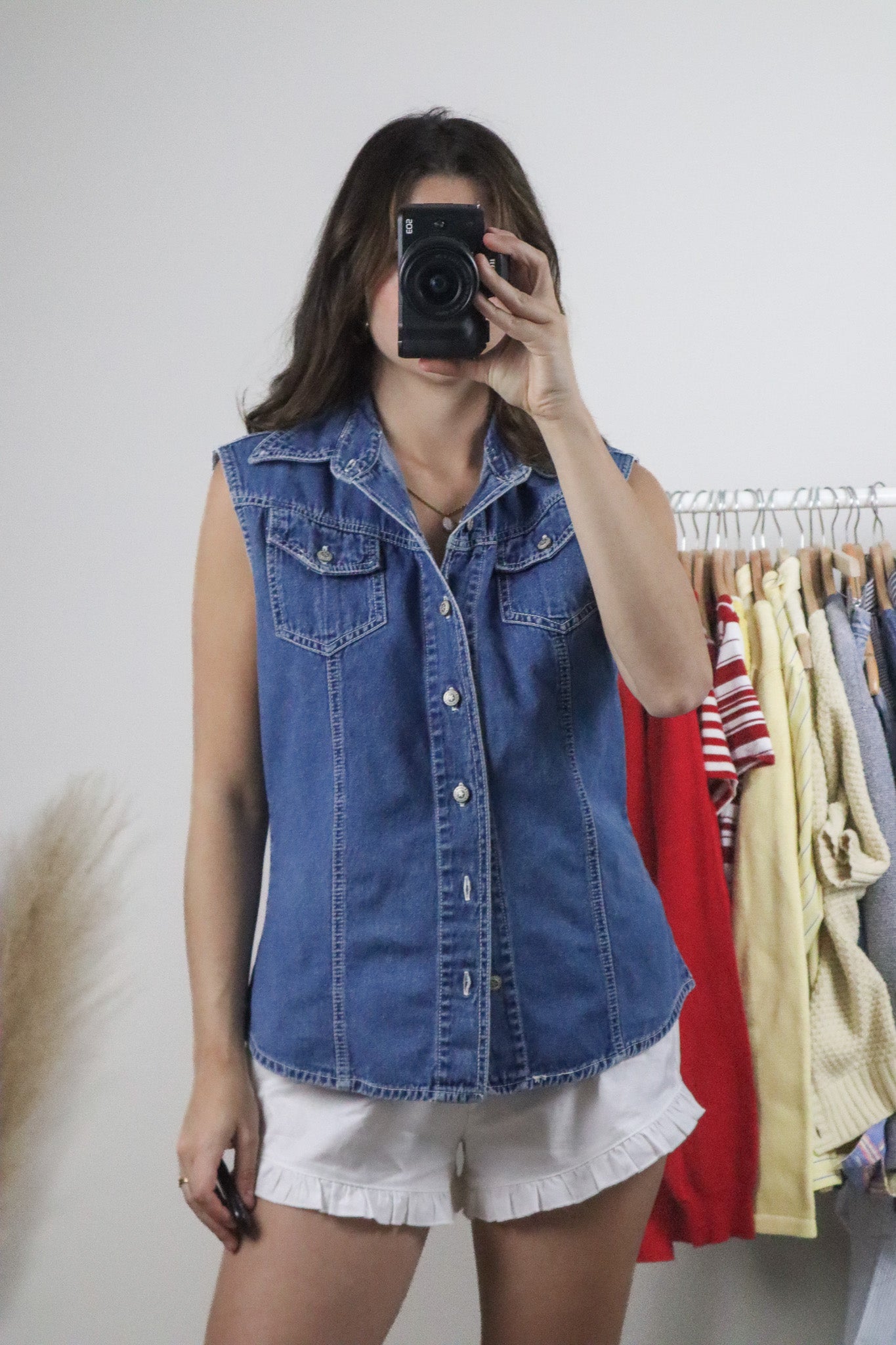 Vintage x Denim Button Up (M)