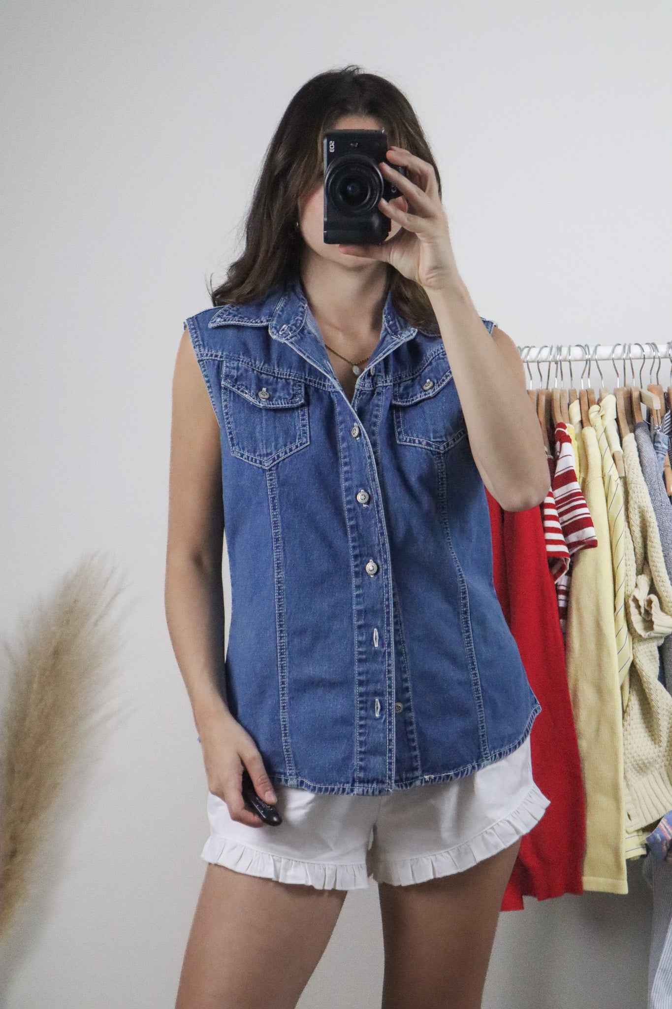 Vintage x Denim Button Up (M)