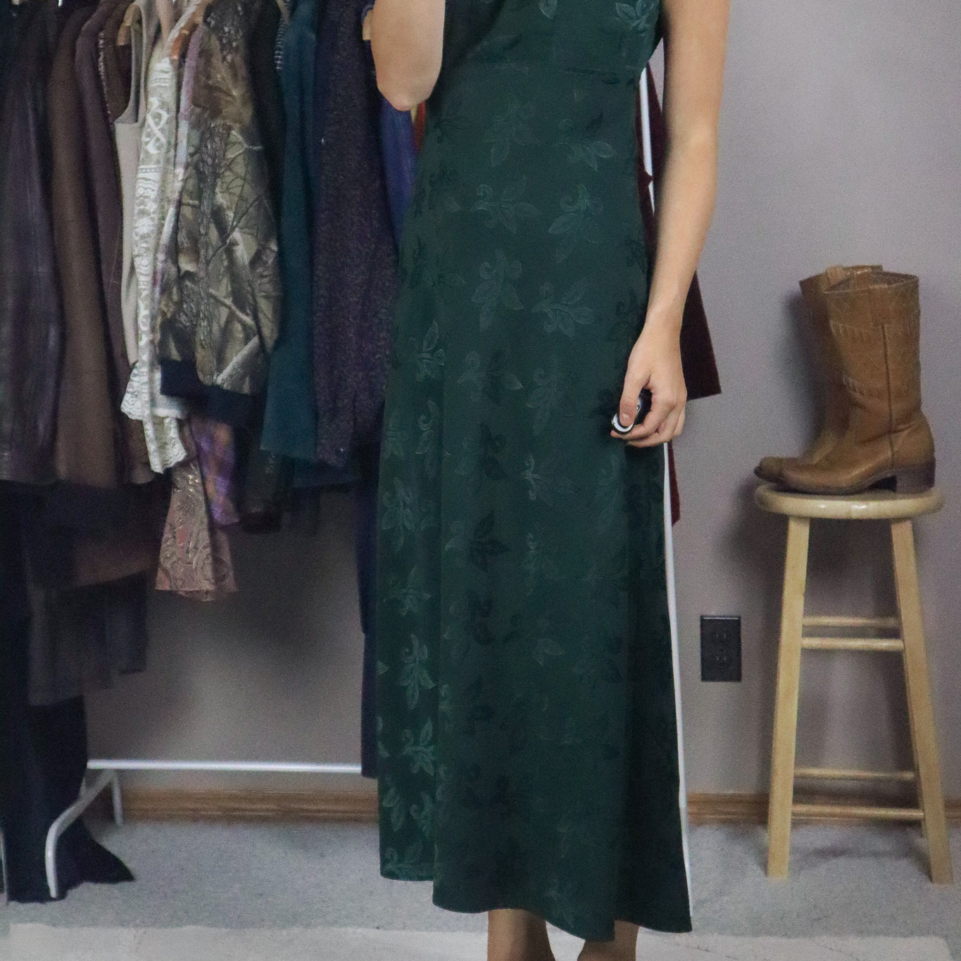 Made in USA x Vintage x Brocade Maxi Dress (4/6)