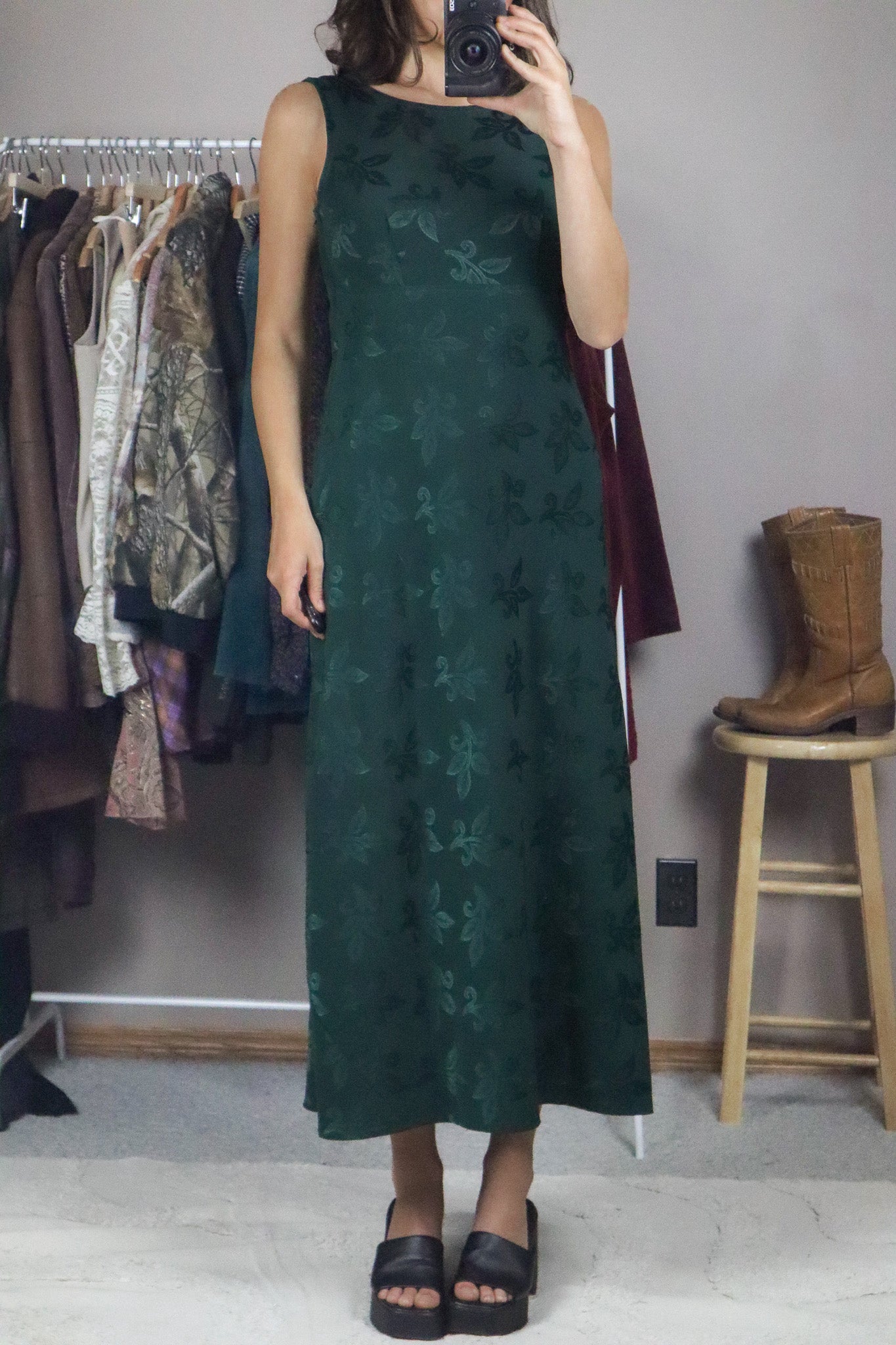 Made in USA x Vintage x Brocade Maxi Dress (4/6)