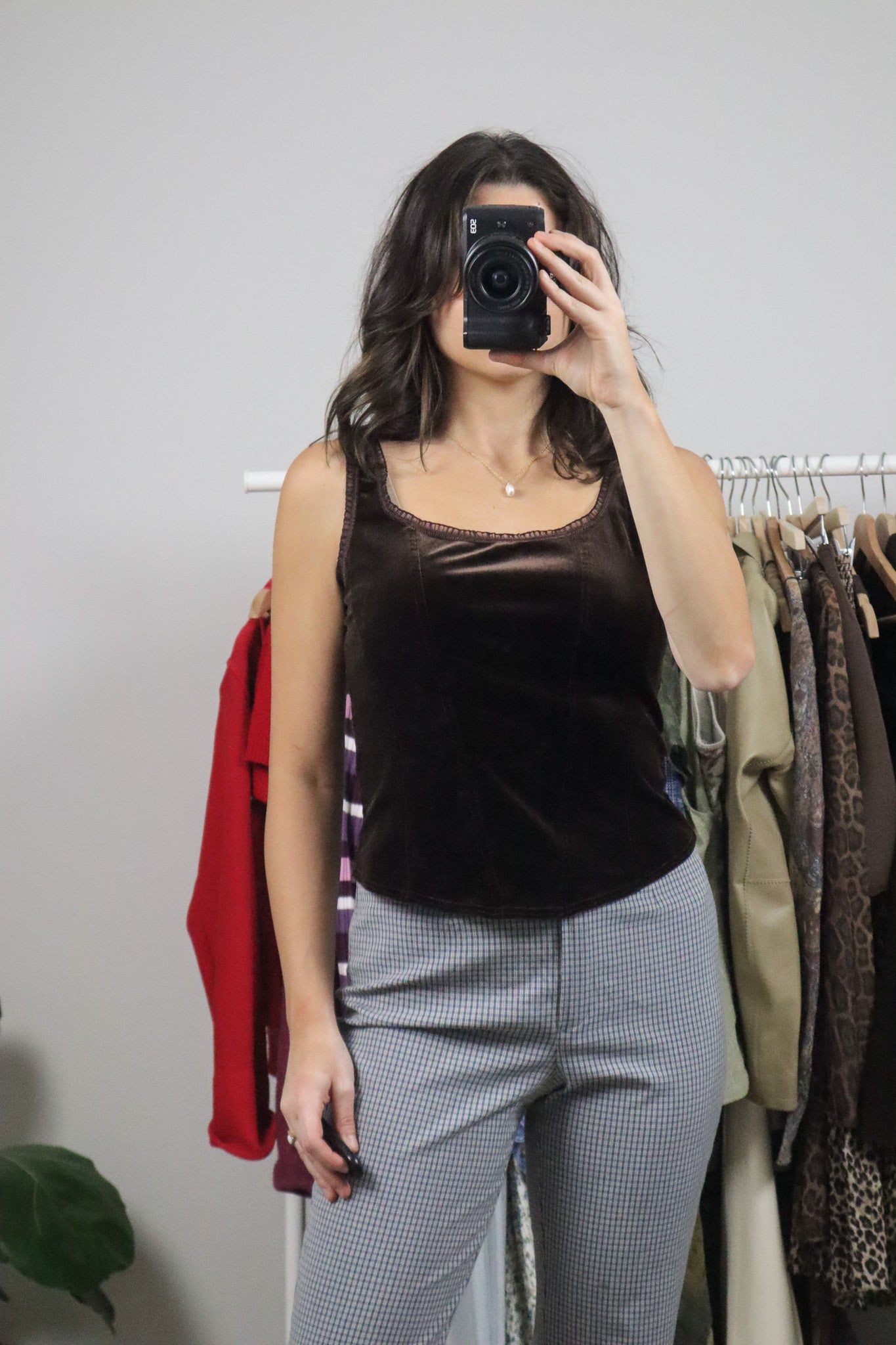 Vintage x Velvet Corset Tank (S/M)
